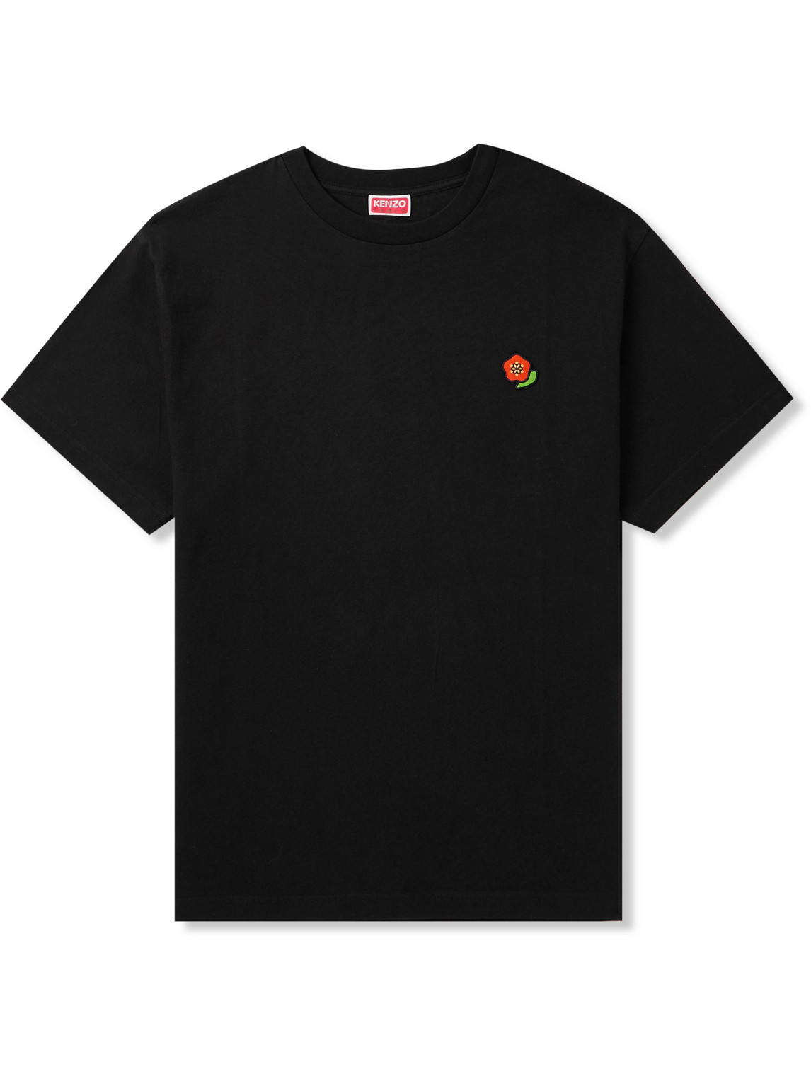 Logo-Embroidered Appliquéd Cotton-Jersey T-Shirt