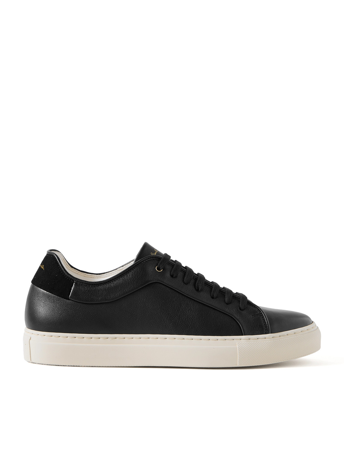 Basso Lux Suede-Trimmed Leather Sneakers