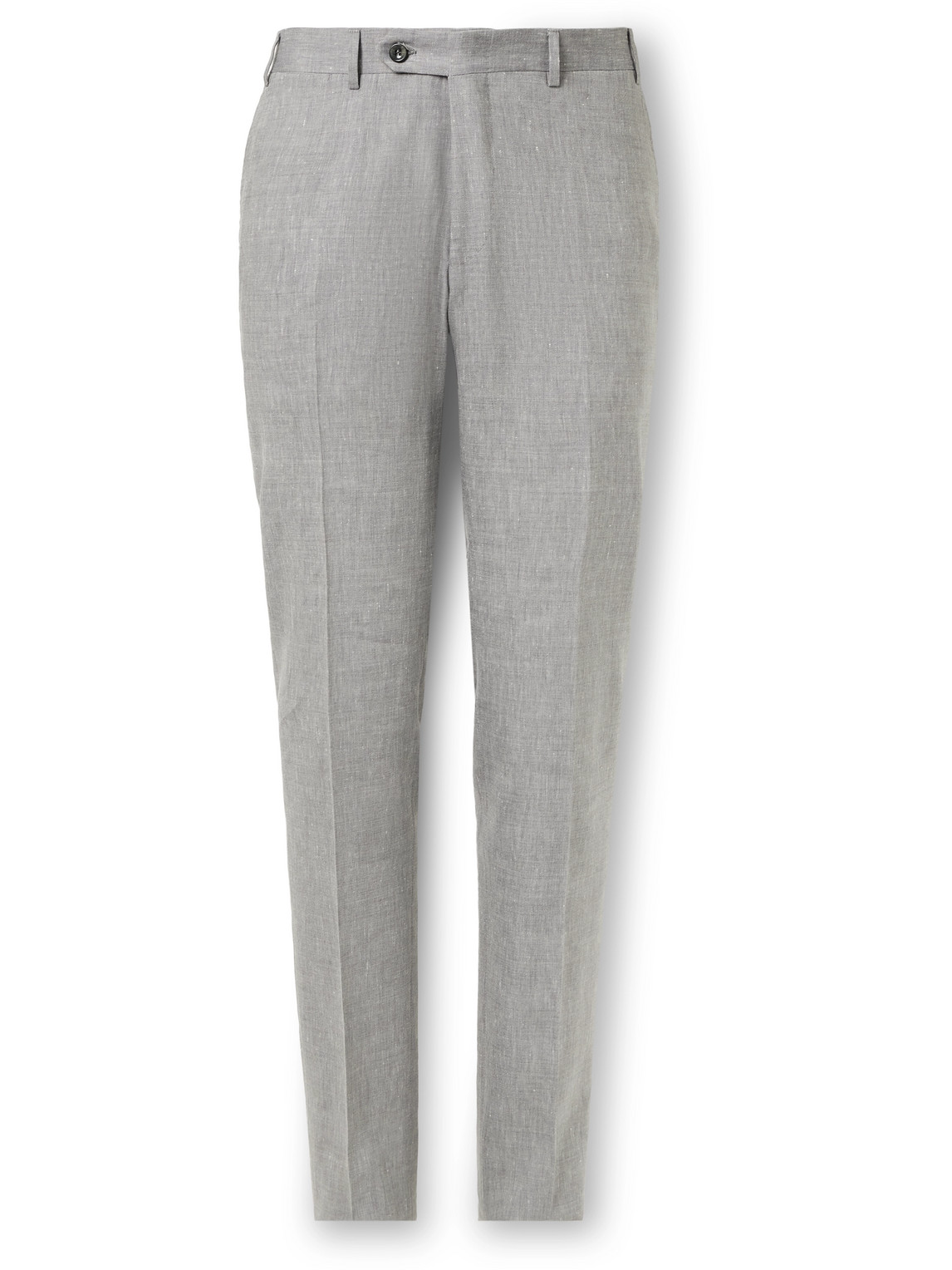 Tapered Linen and Wool-Blend Suit Trousers