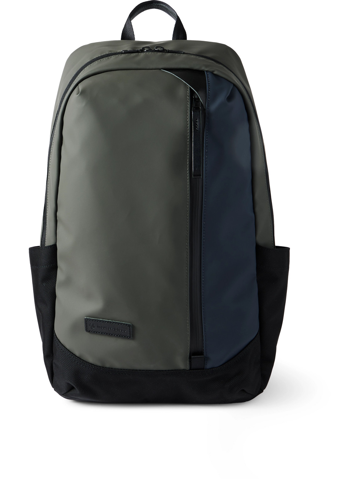 Slick Logo-Appliquéd Leather and CORDURA® Ballistic Nylon Backpack