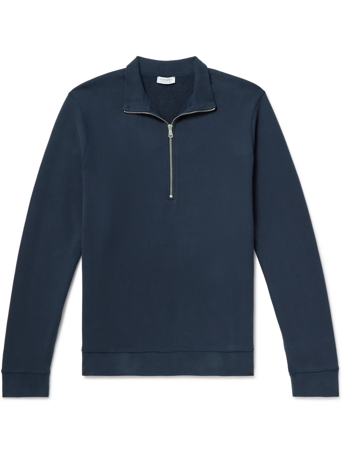 Cotton-Jersey Half-Zip Sweatshirt