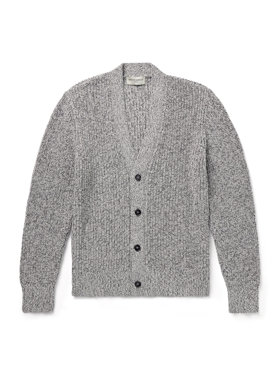 Officine Générale Miles Ribbed Organic Cotton Cardigan