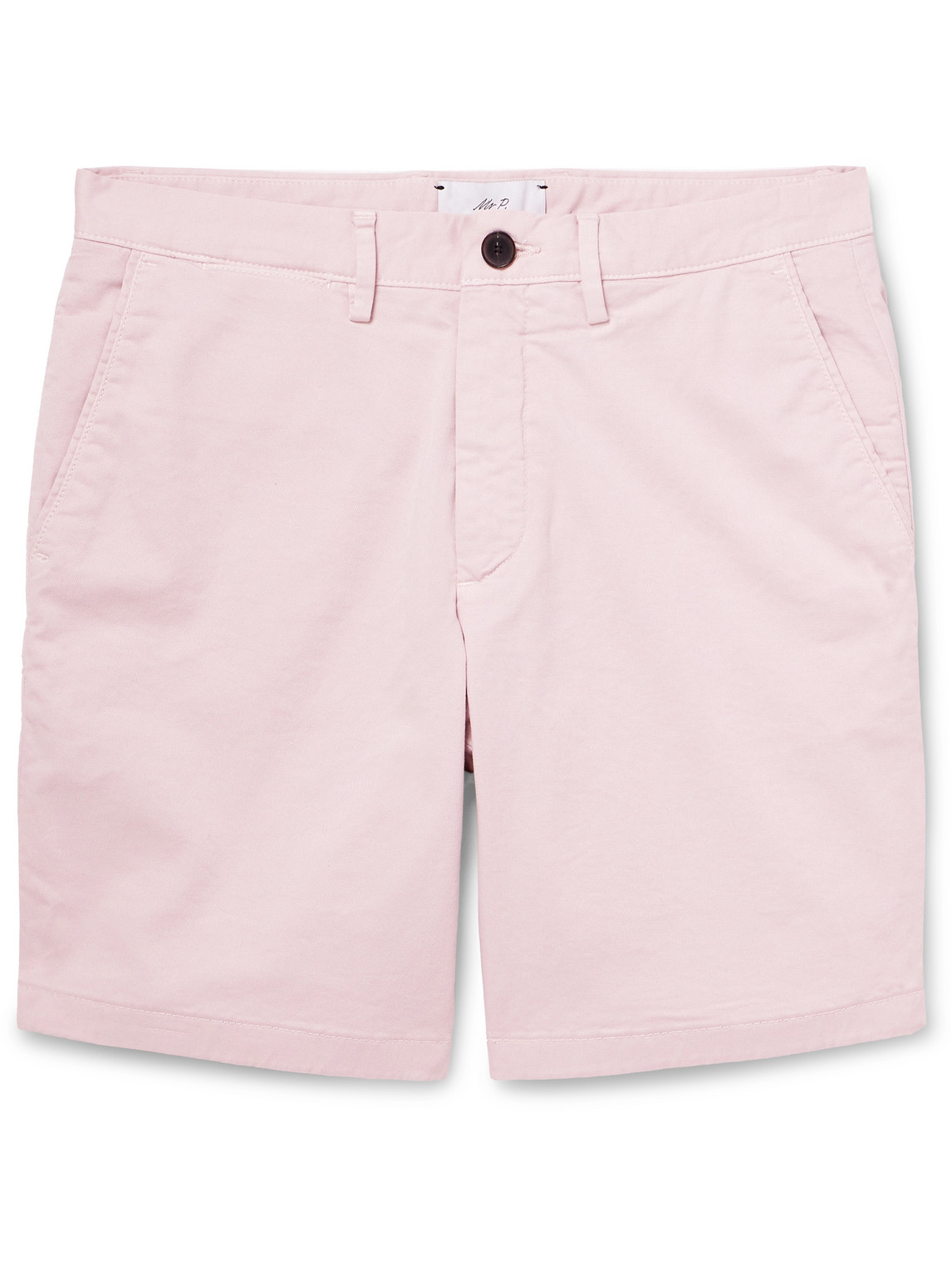 Straight-Leg Garment-Dyed Cotton-Blend Twill Bermuda Shorts