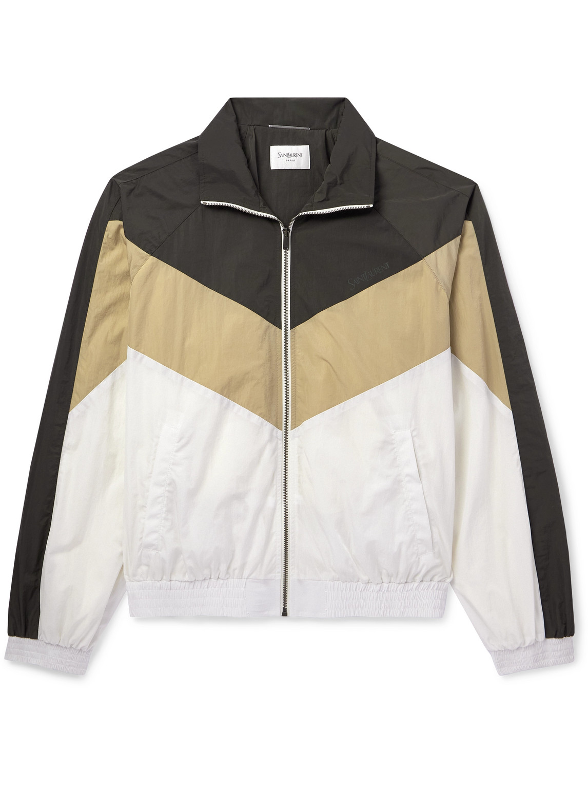 Logo-Print Panelled Shell Track Jacket