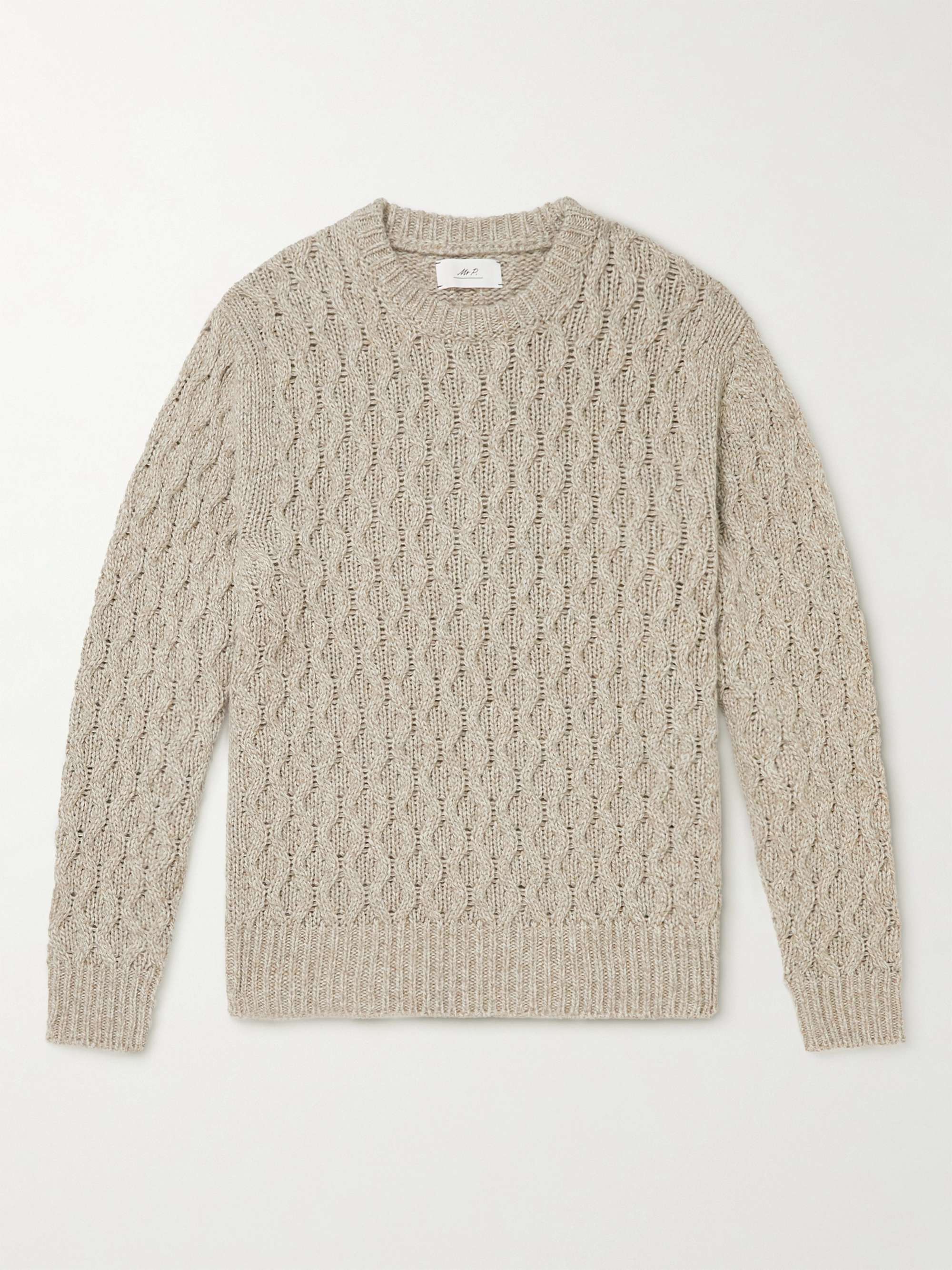 MR P. Slim-Fit Cable-Knit Alpaca-Blend Sweater for Men | MR PORTER