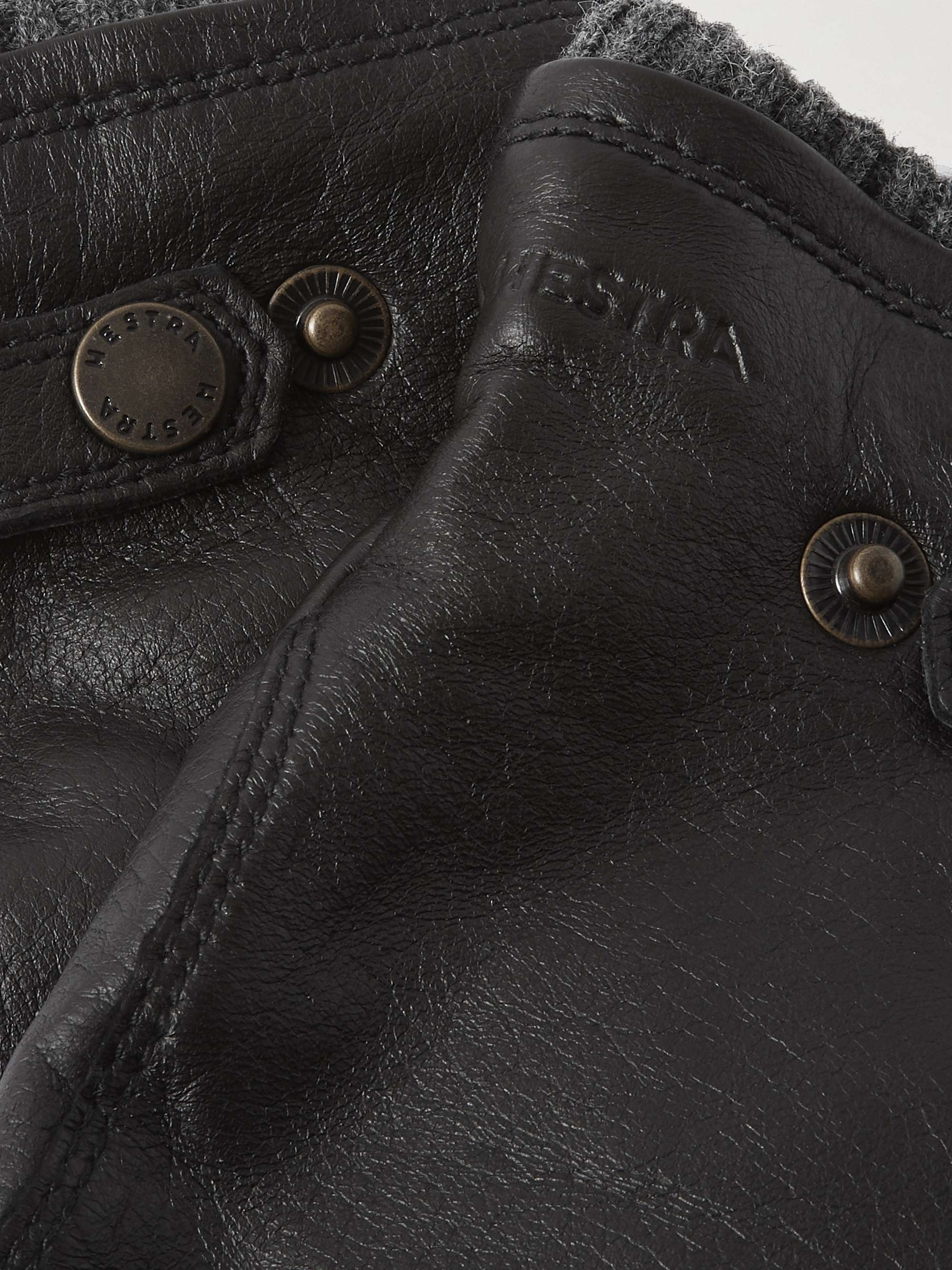 HESTRA Birger PrimaLoft Fleece-Lined Full-Grain Leather Gloves for Men | MR  PORTER