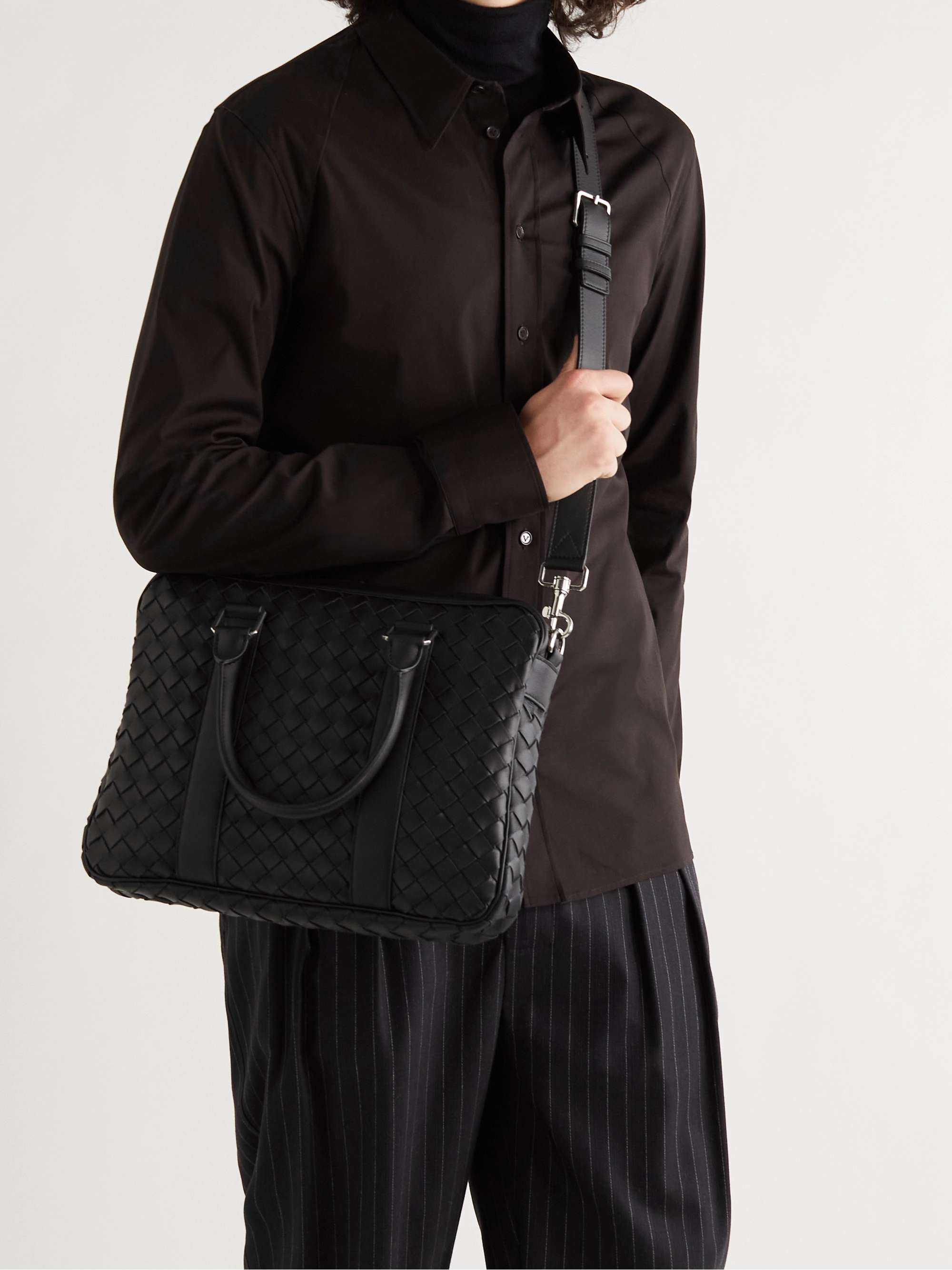 BOTTEGA VENETA Intrecciato Leather Briefcase for Men | MR PORTER