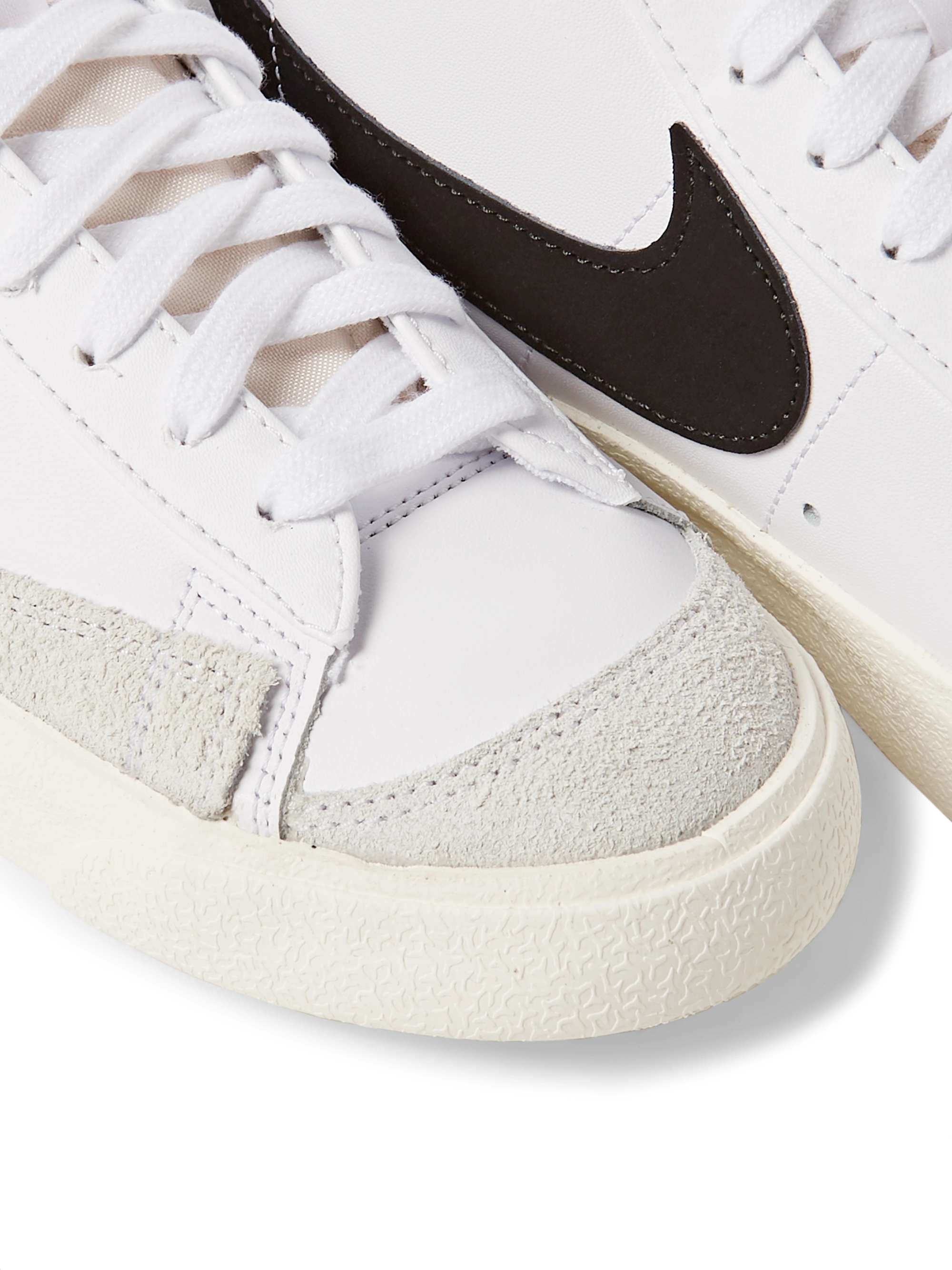 NIKE Blazer Mid '77 Suede-Trimmed Leather Sneakers for Men | MR PORTER