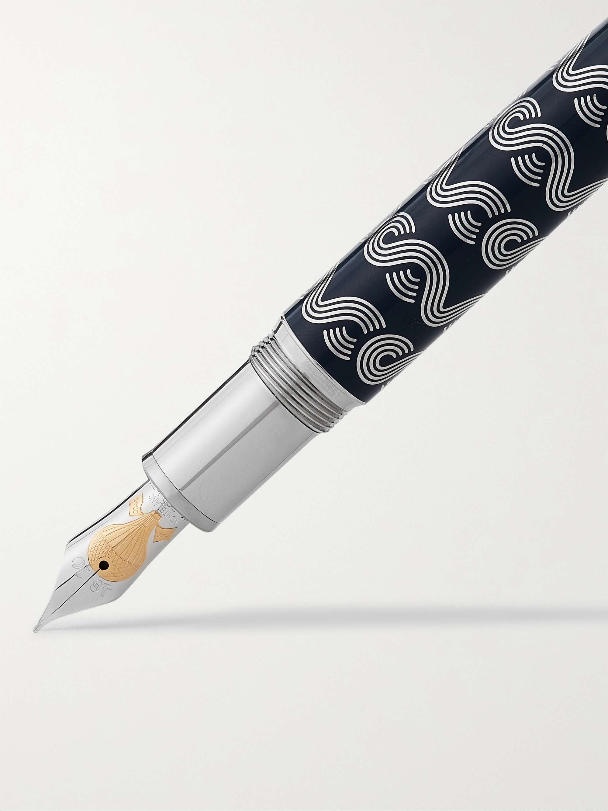 MONTBLANC Meisterstück Around the World in 80 Days Solitaire LeGrand Resin  and Platinum-Plated Fountain Pen | MR PORTER