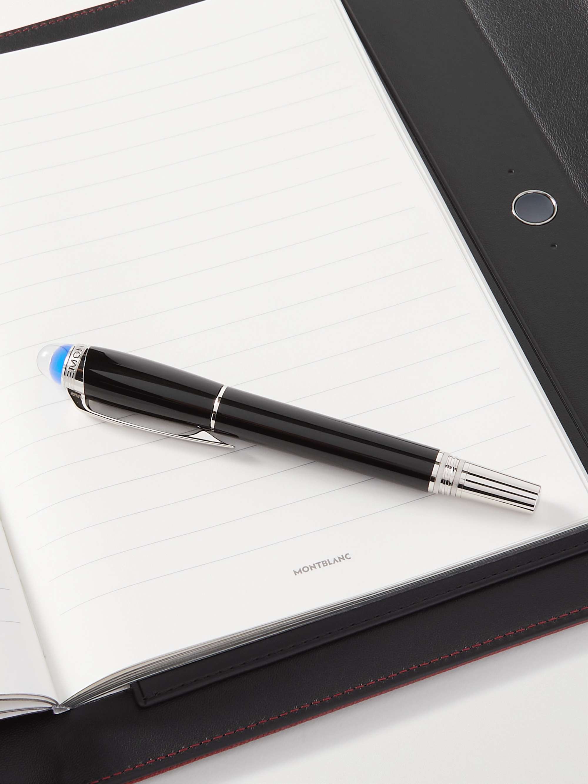 MONTBLANC Augmented Paper Cross-Grain Leather Notebook and Pen Set | MR  PORTER