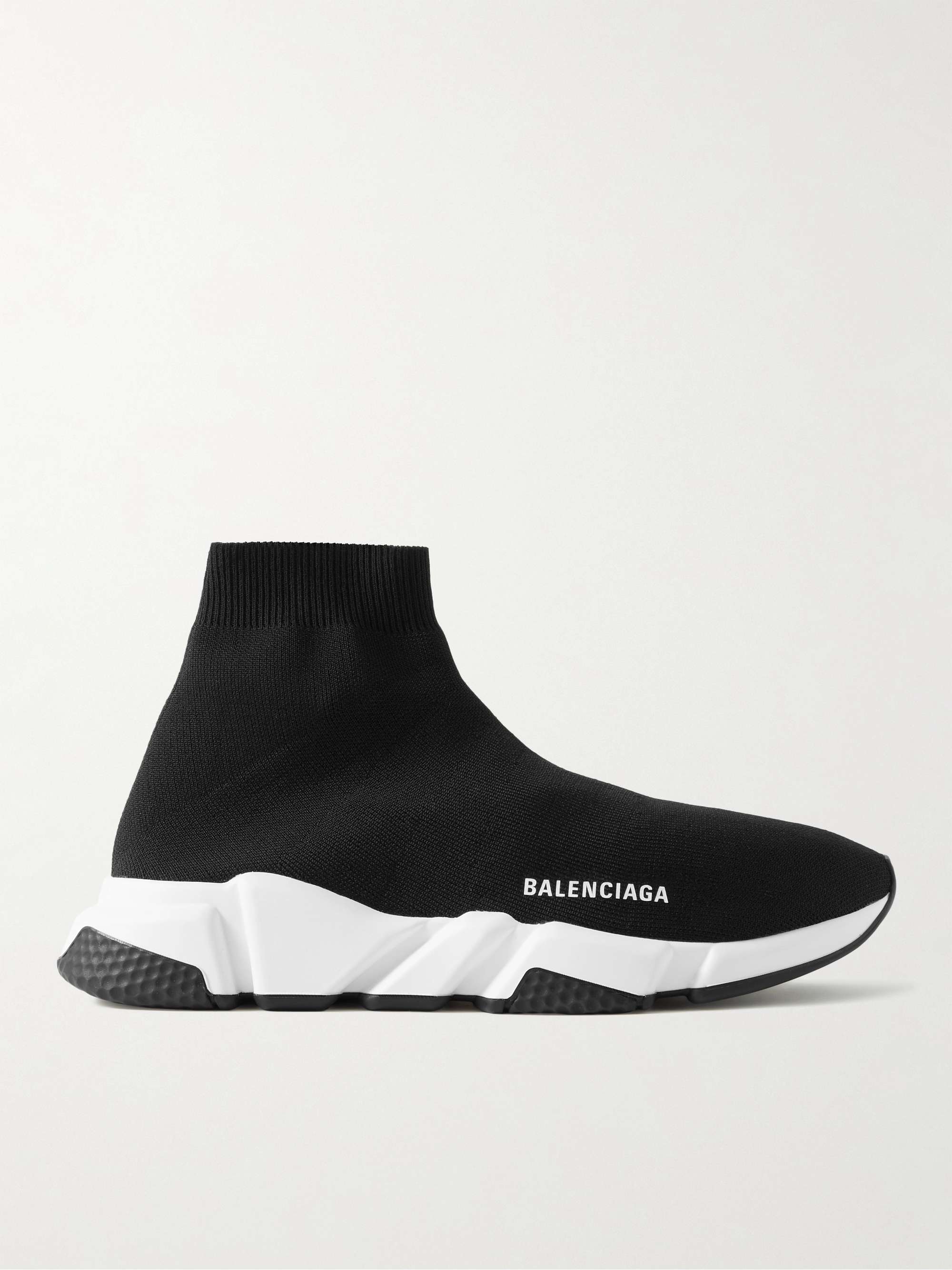 BALENCIAGA Speed Recycled Stretch-Knit Slip-On Sneakers for Men | MR PORTER