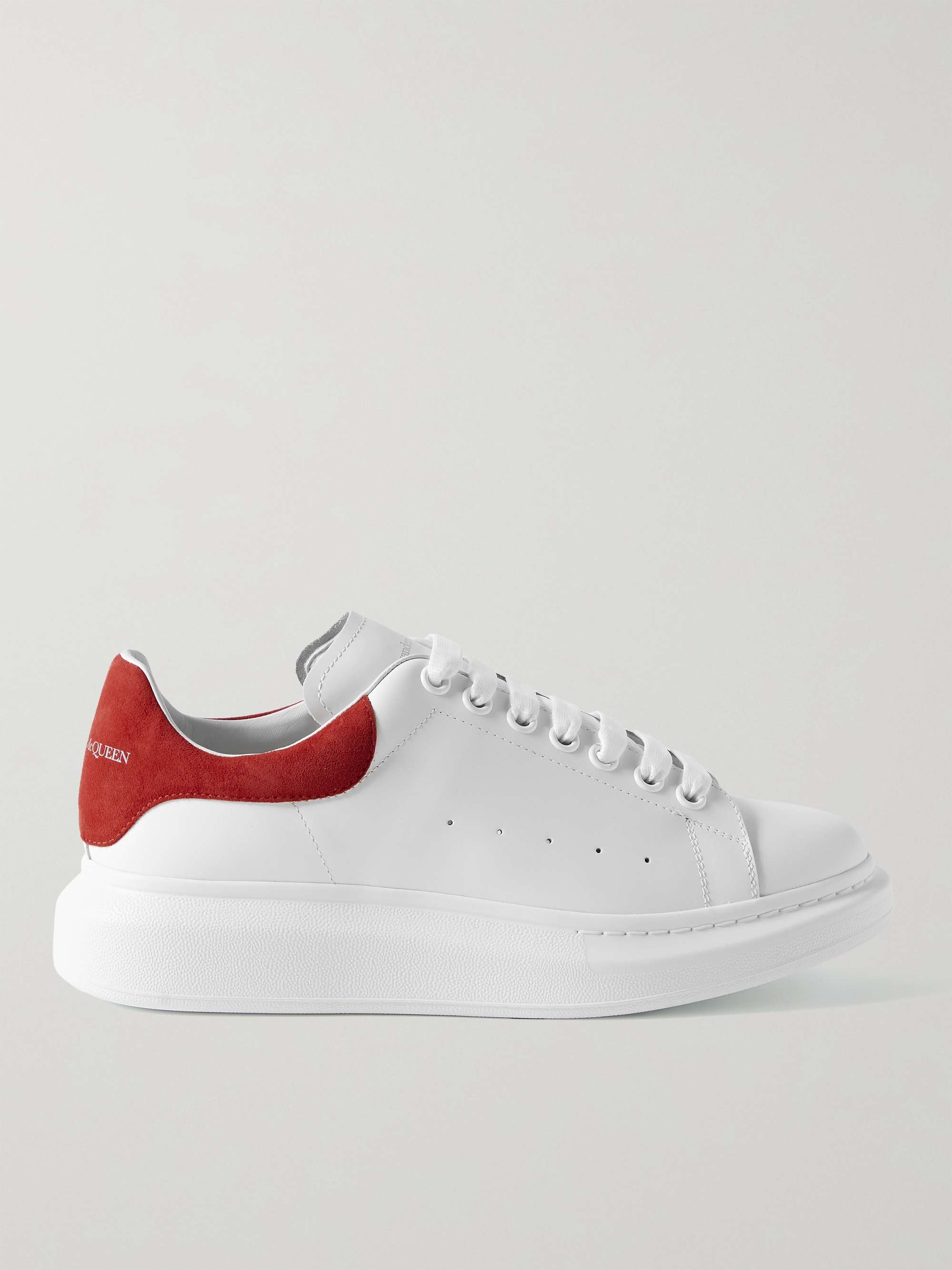 ALEXANDER MCQUEEN Exaggerated-Sole Suede-Trimmed Leather Sneakers | MR  PORTER