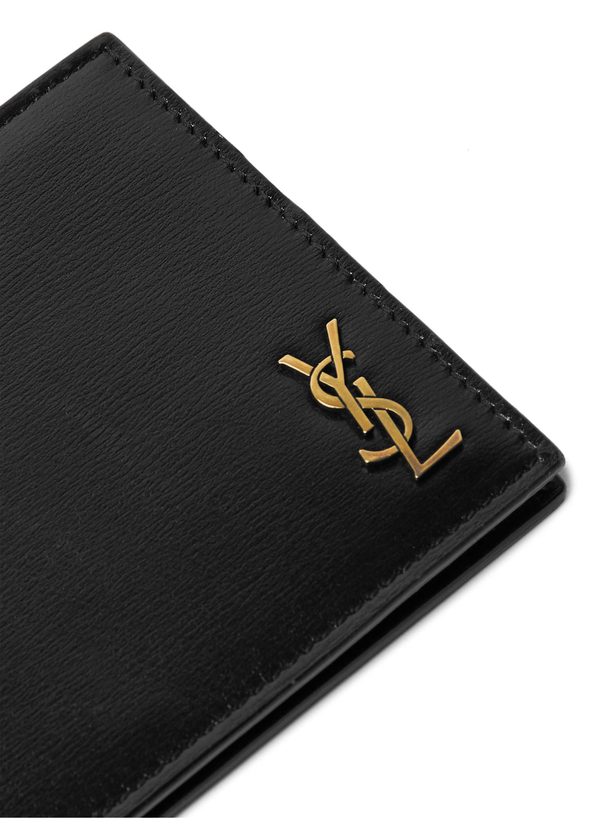 SAINT LAURENT Logo-Appliquéd Leather Billfold Wallet with Money Clip for  Men | MR PORTER