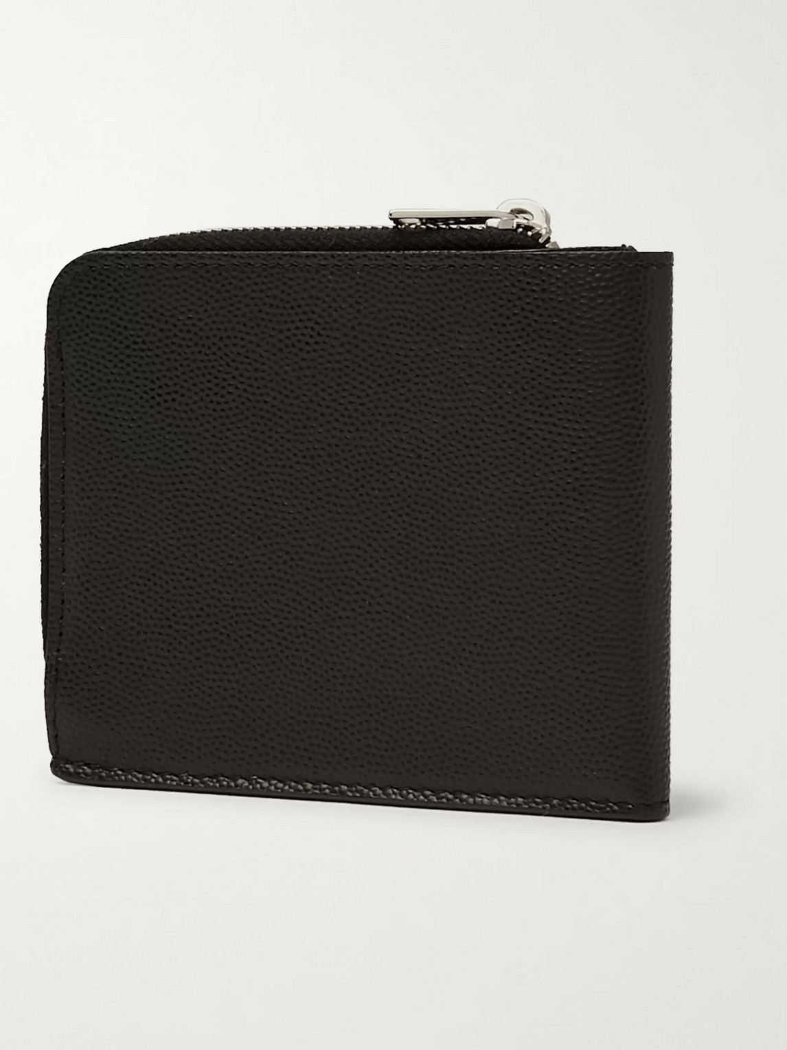SAINT LAURENT Pebble-Grain Leather Zip-Around Wallet for Men