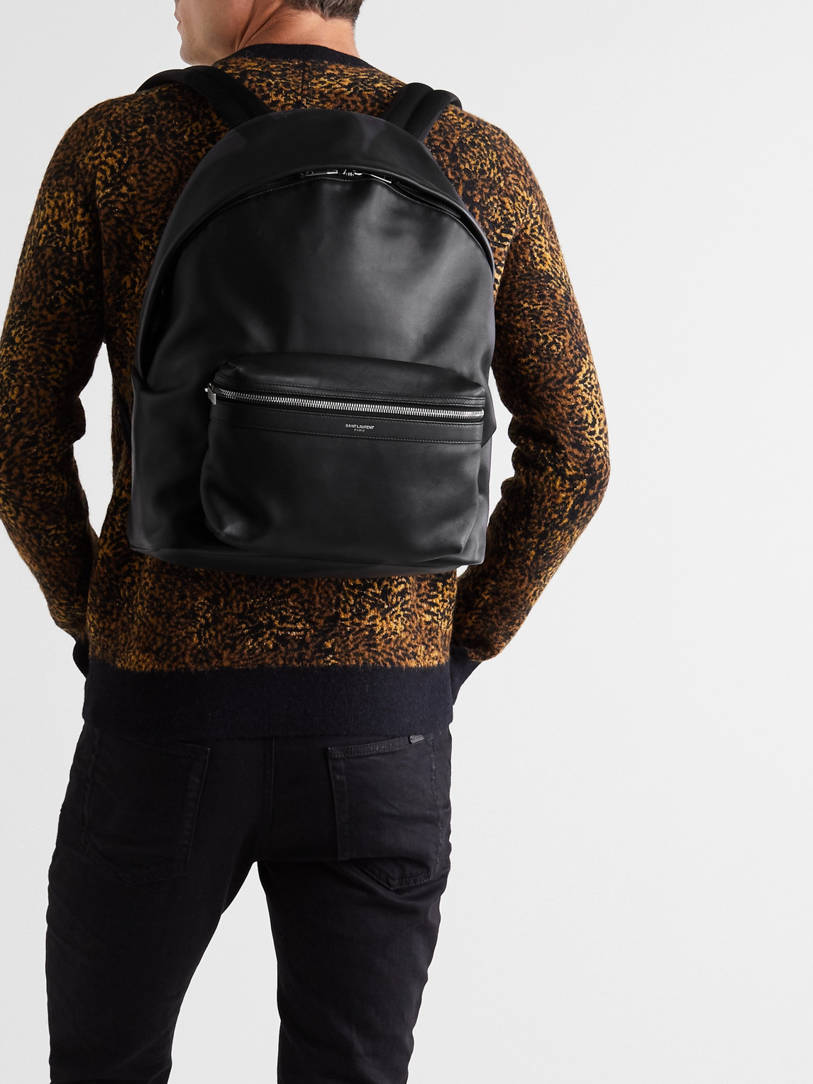 Saint Laurent City Leather Backpack In Black | ModeSens