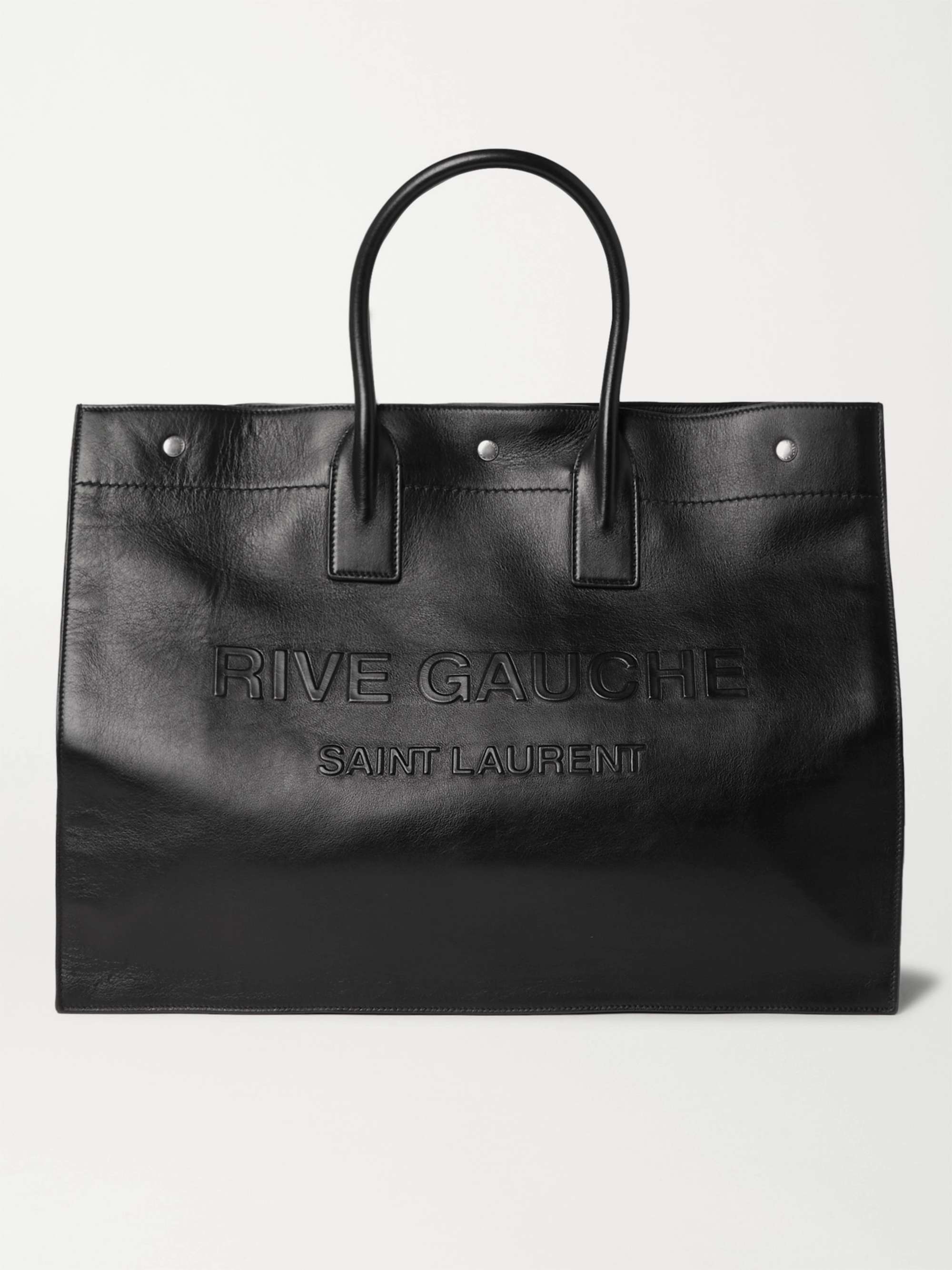 Black Noe Logo-Embossed Leather Tote Bag | SAINT LAURENT | MR PORTER