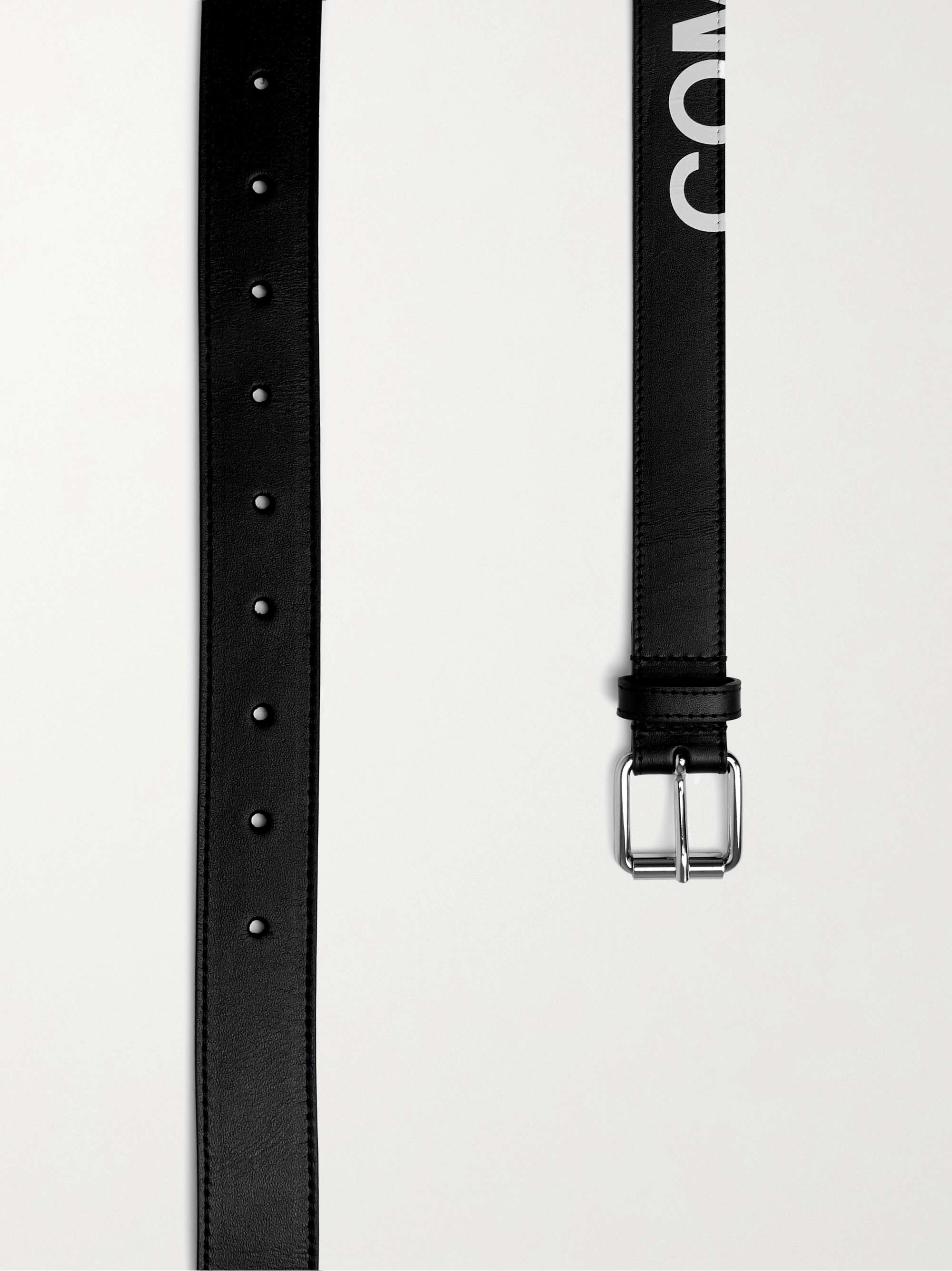 Cintura in pelle con stampa logo, 3 cm COMME DES GARÇONS da uomo | MR PORTER