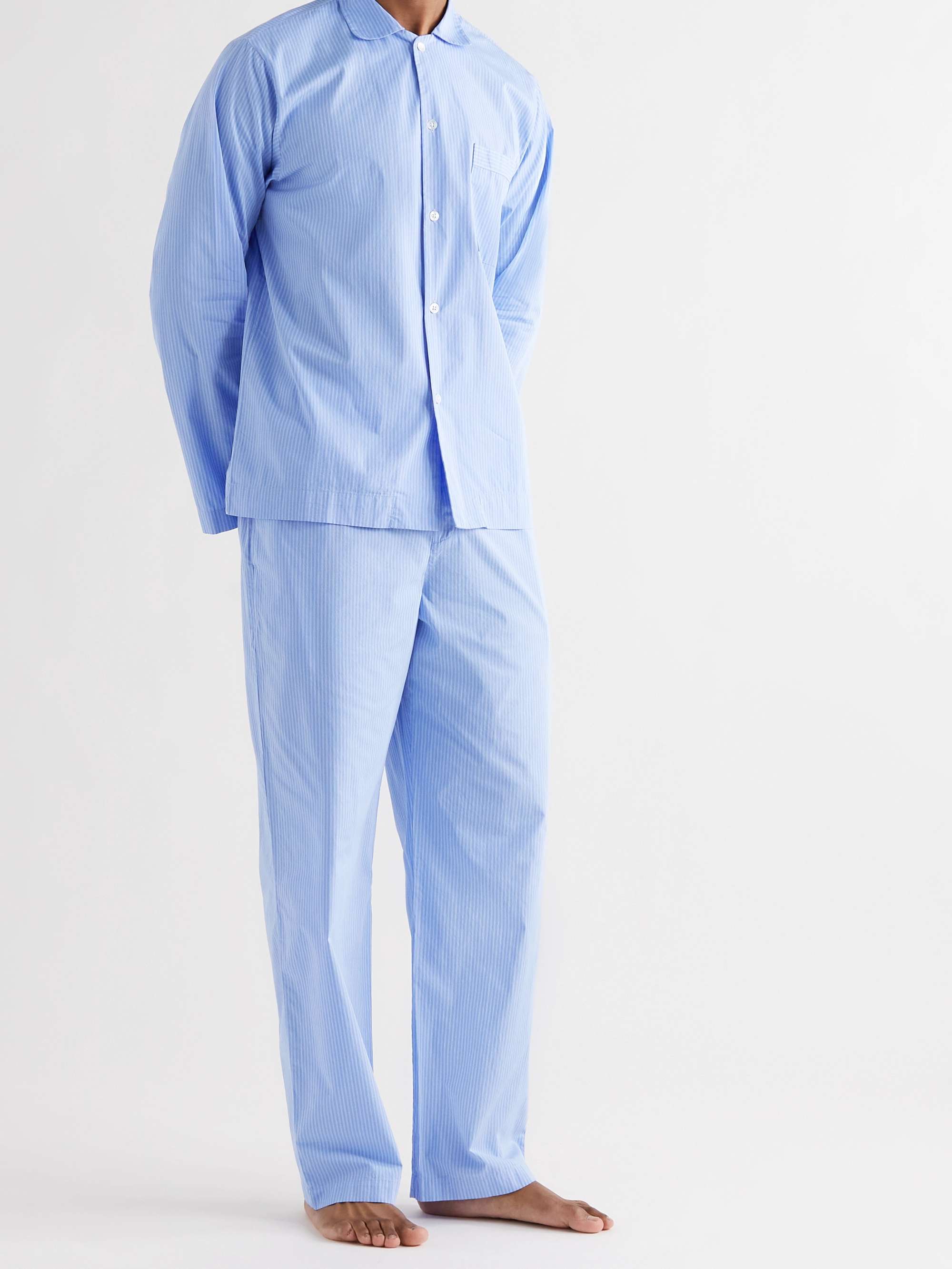 TEKLA Organic Cotton-Poplin Pyjama Trousers for Men | MR PORTER