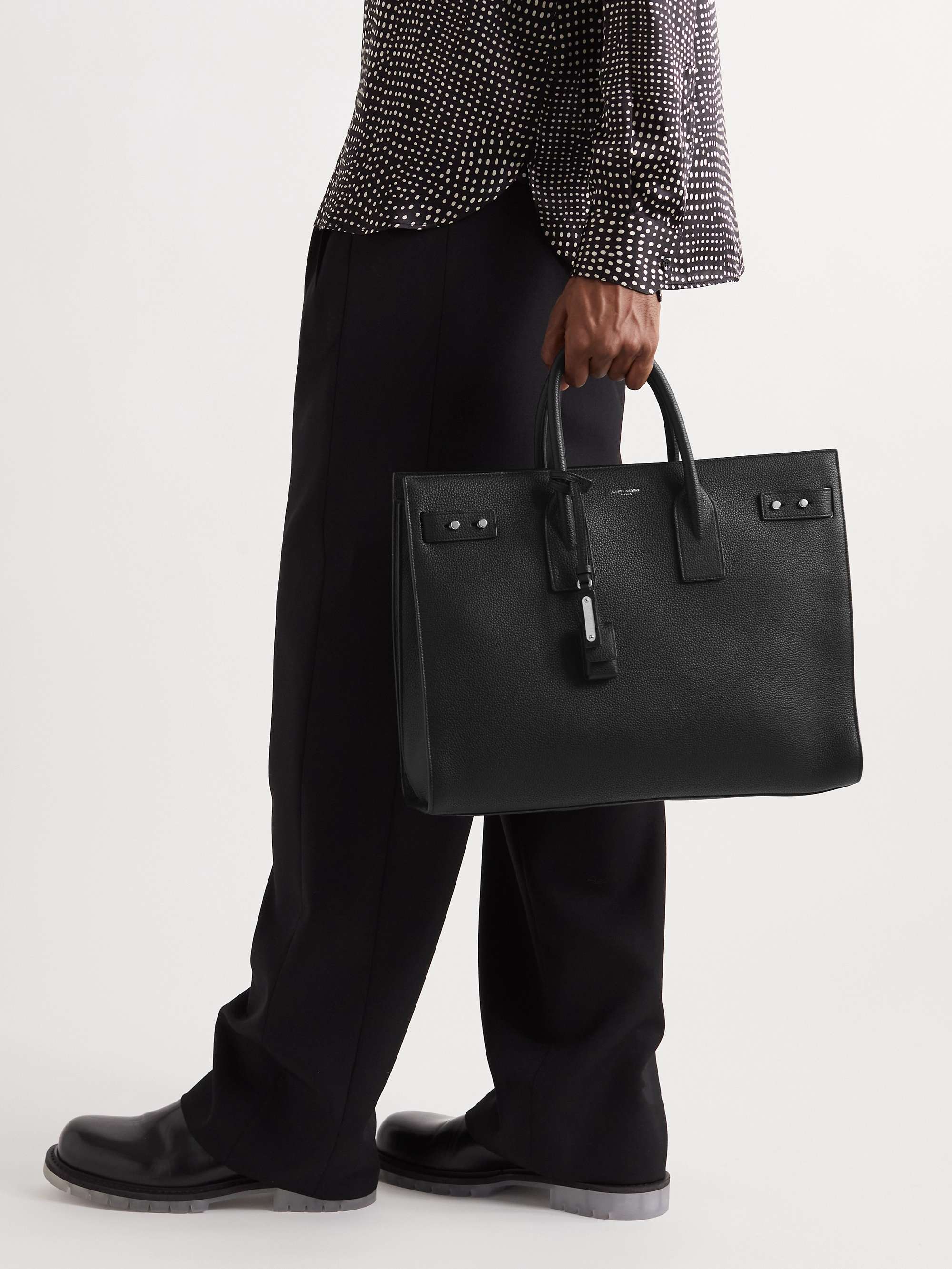 Black Sac de Jour Large Full-Grain Leather Tote Bag | SAINT LAURENT | MR  PORTER