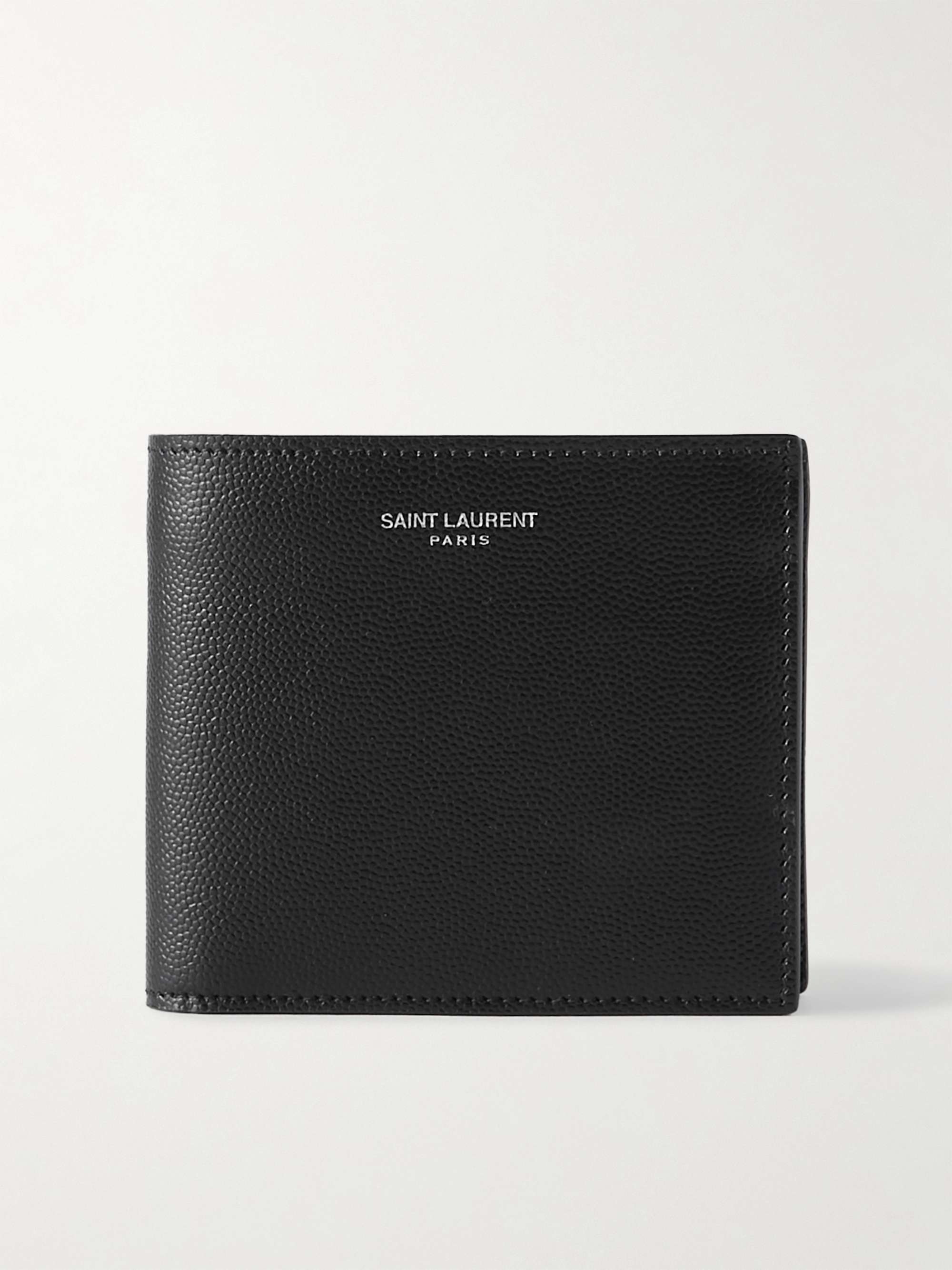 SAINT LAURENT - Logo-Appliquéd Full-Grain Leather Billfold Wallet - Men -  Brown for Men