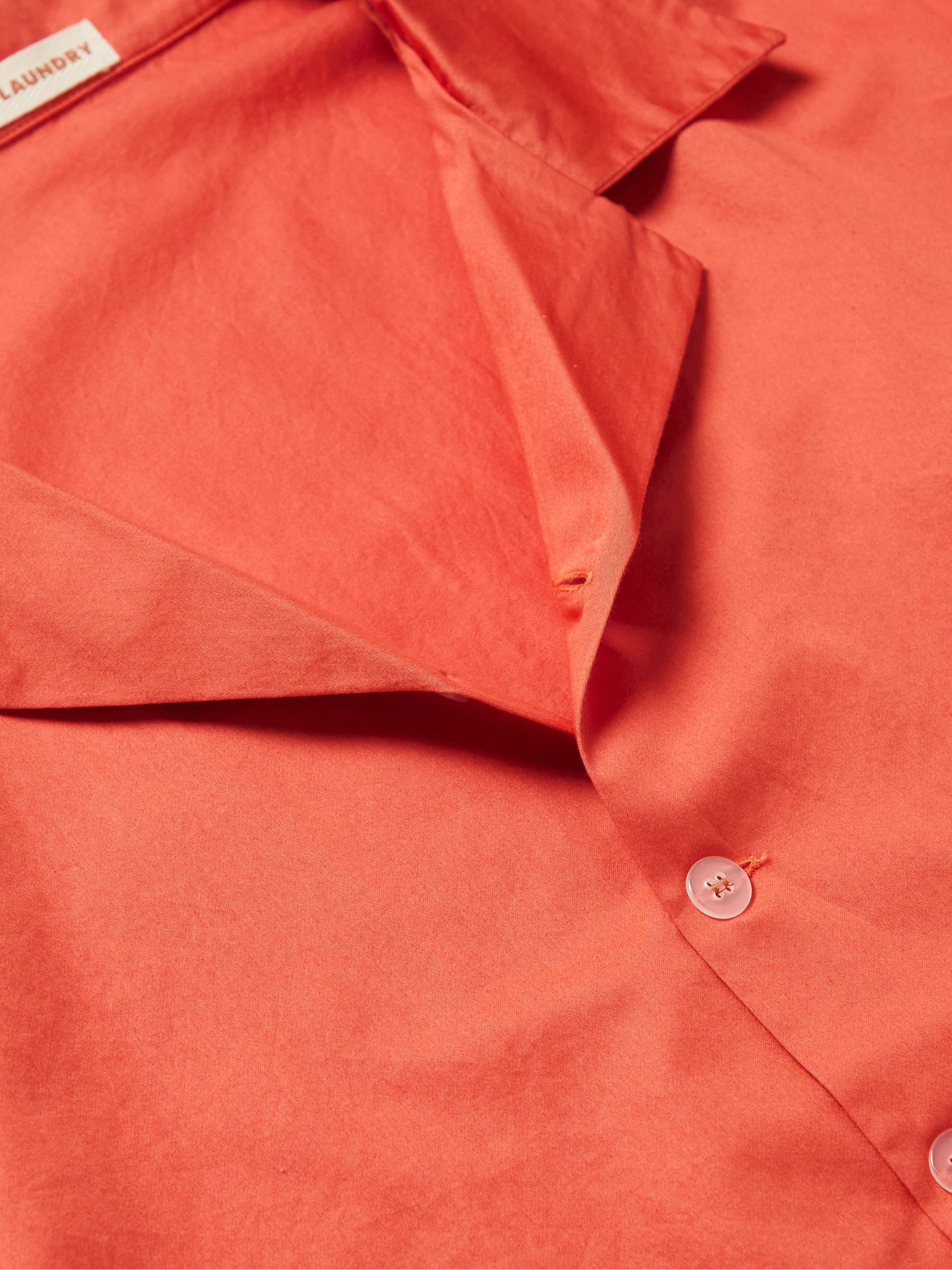 Red Camp-Collar Superfine Cotton Pyjama Shirt | CLEVERLY LAUNDRY | MR PORTER
