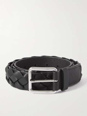 Braided leather belt - Men