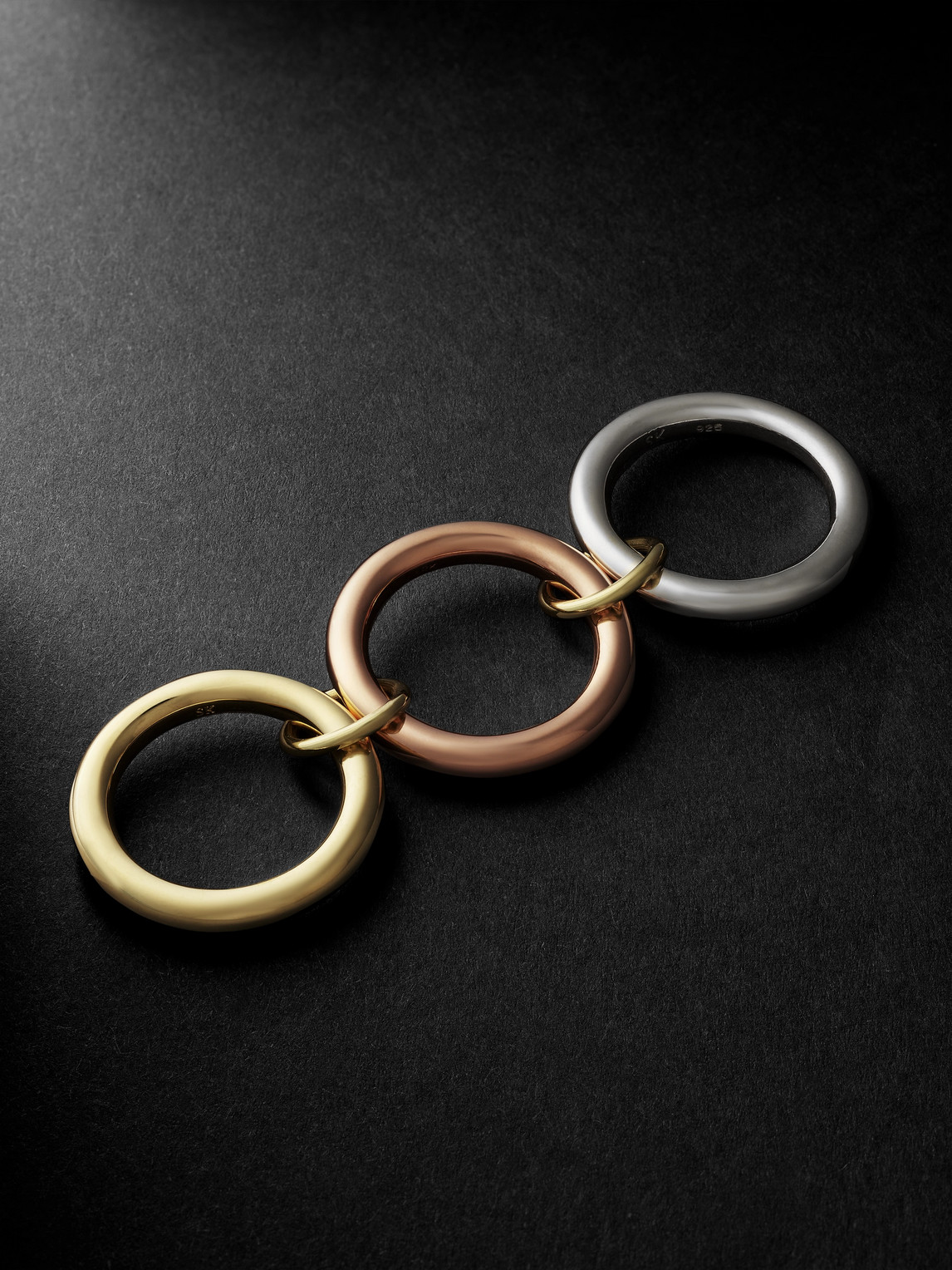 Shop Spinelli Kilcollin Mercury Mx Silver, Rose And Yellow Gold Ring