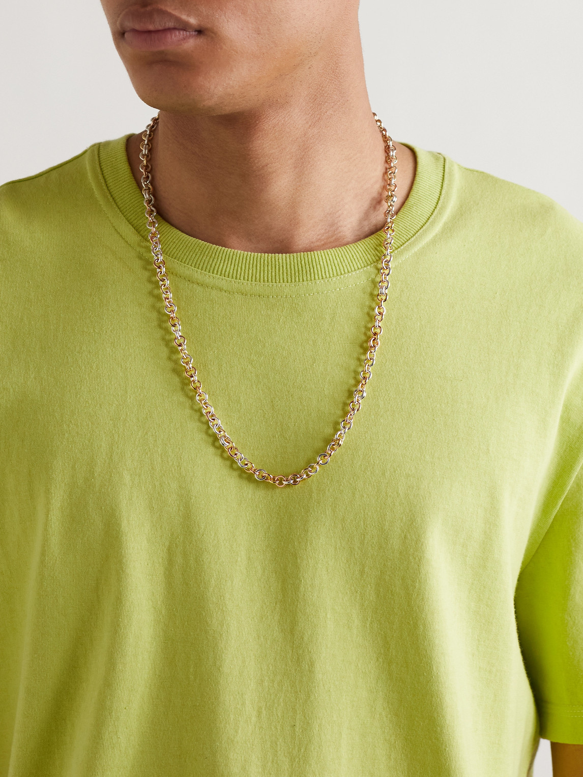 Shop Spinelli Kilcollin Serpens Yellow And Rose Gold And Silver Necklace