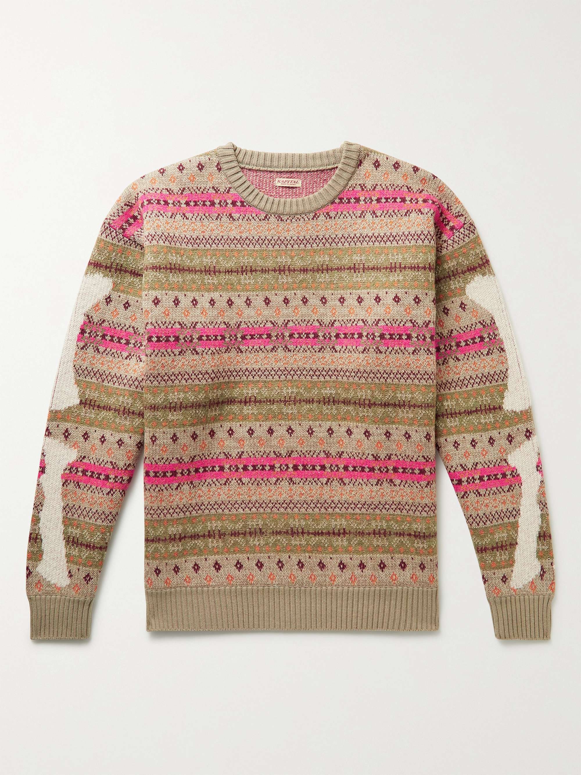 KAPITAL Intarsia Fair Isle Wool-Blend Sweater for Men | MR PORTER