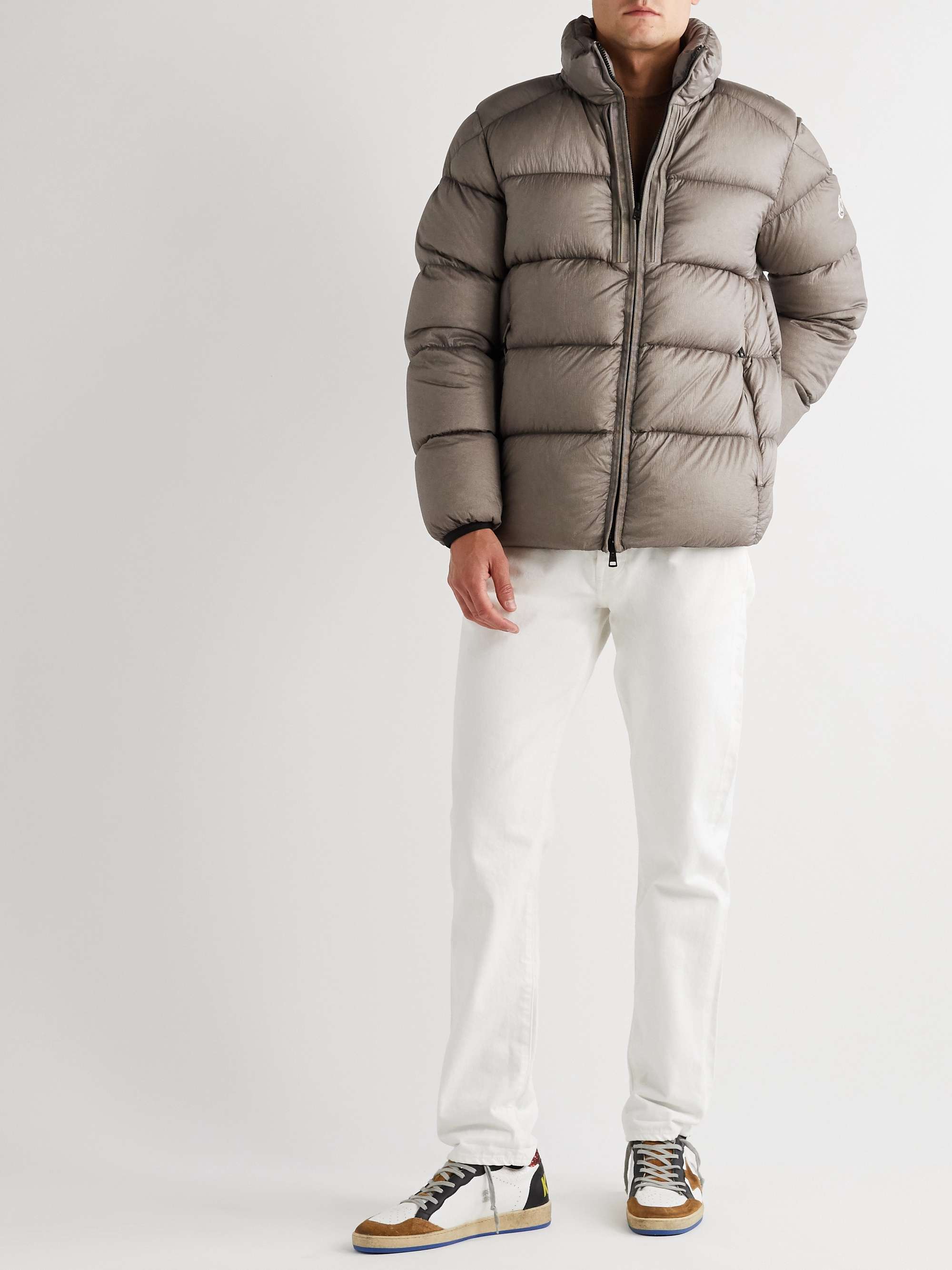 Gray Cevenne Garment Dyed Quilted Shell Down Jacket MONCLER MR PORTER