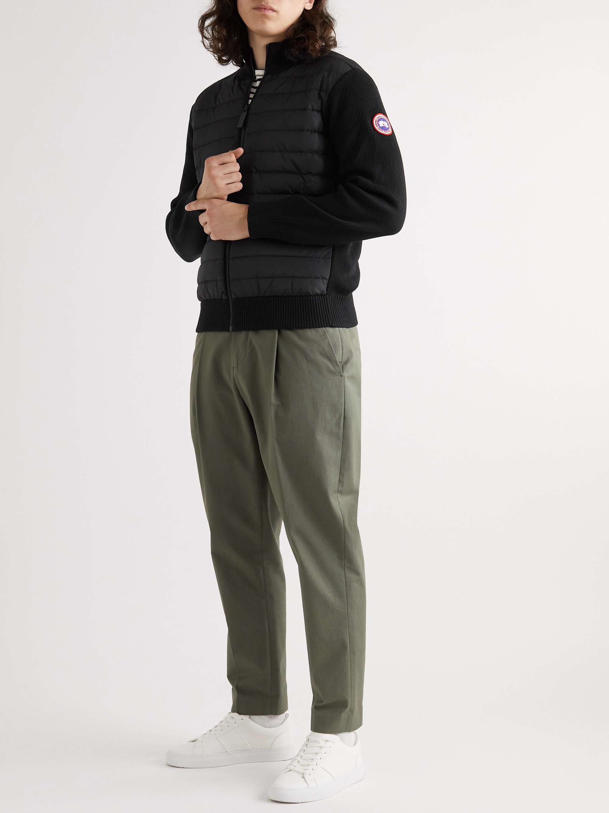 CANADA GOOSE HyBridge Slim-Fit Quilted Down Shell and Merino Wool Jacket |  MR PORTER