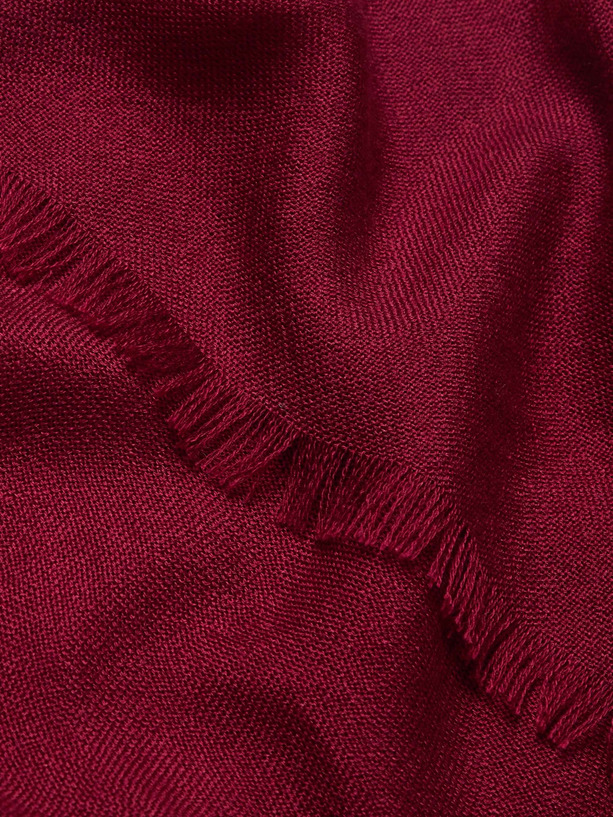 LORO PIANA Fringed Cashmere and Silk-Blend Scarf