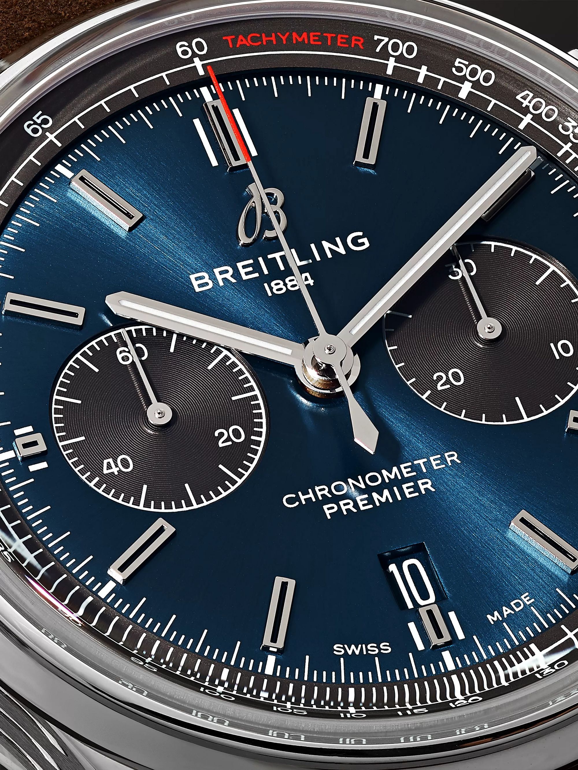 BREITLING Premier B01 Automatic Chronograph 42mm Stainless Steel and Nubuck  Watch, Ref. No. AB0118A61C1X1 for Men | MR PORTER