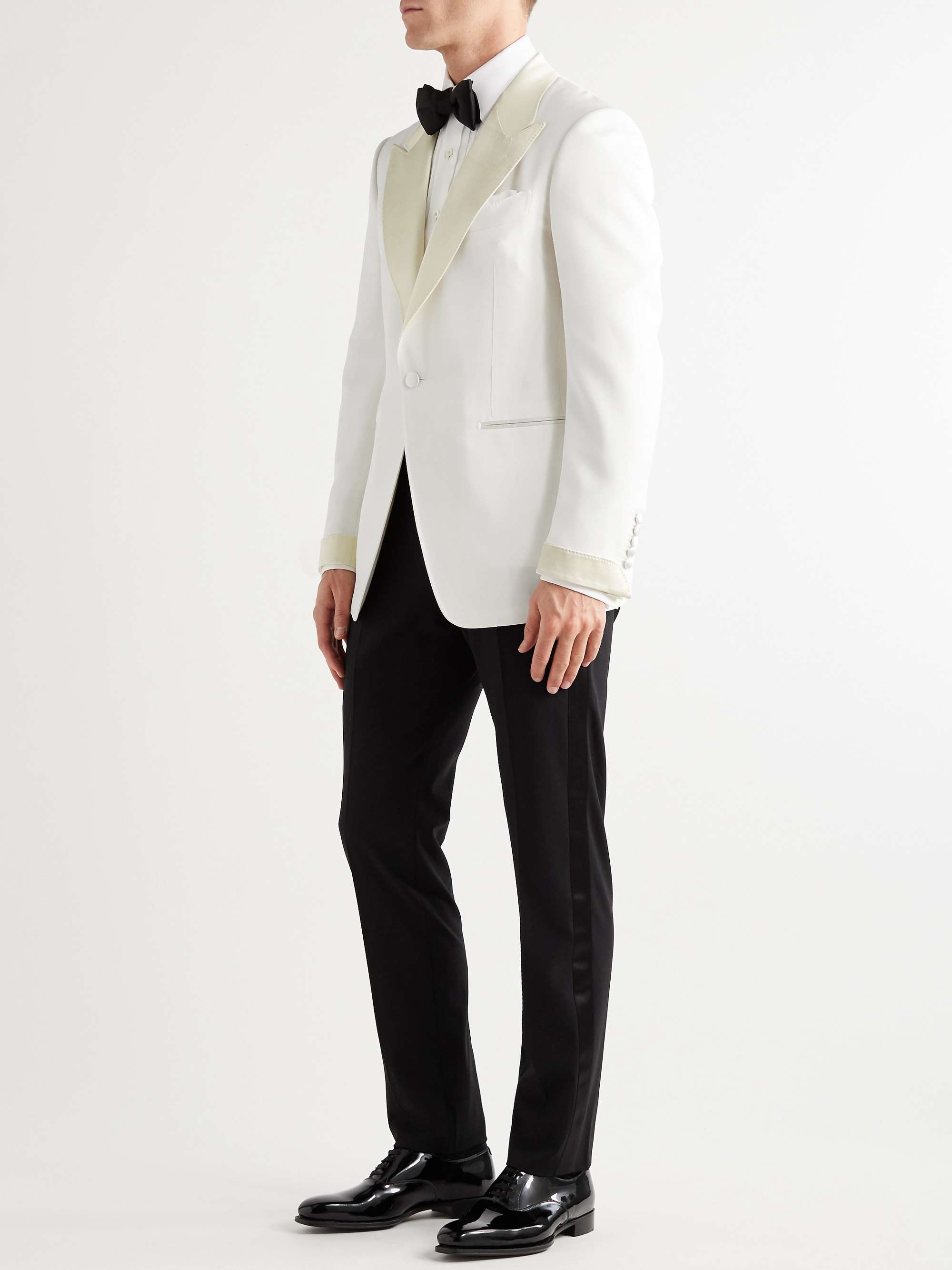 TOM FORD Slim-Fit Satin-Trimmed Wool and Mohair-Blend Tuxedo Jacket for Men  | MR PORTER