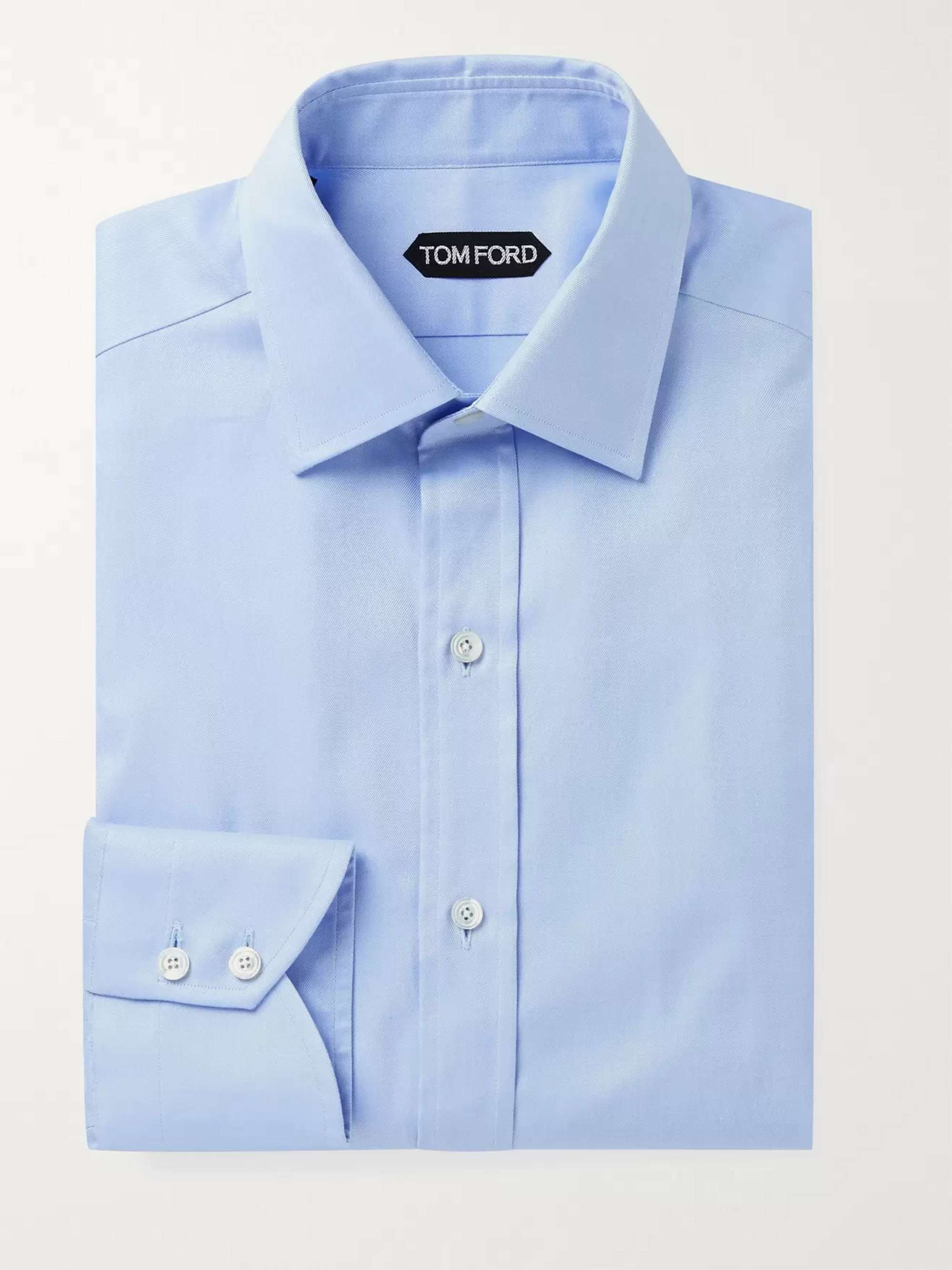 TOM FORD Slim-Fit Cotton-Twill Shirt for Men | MR PORTER
