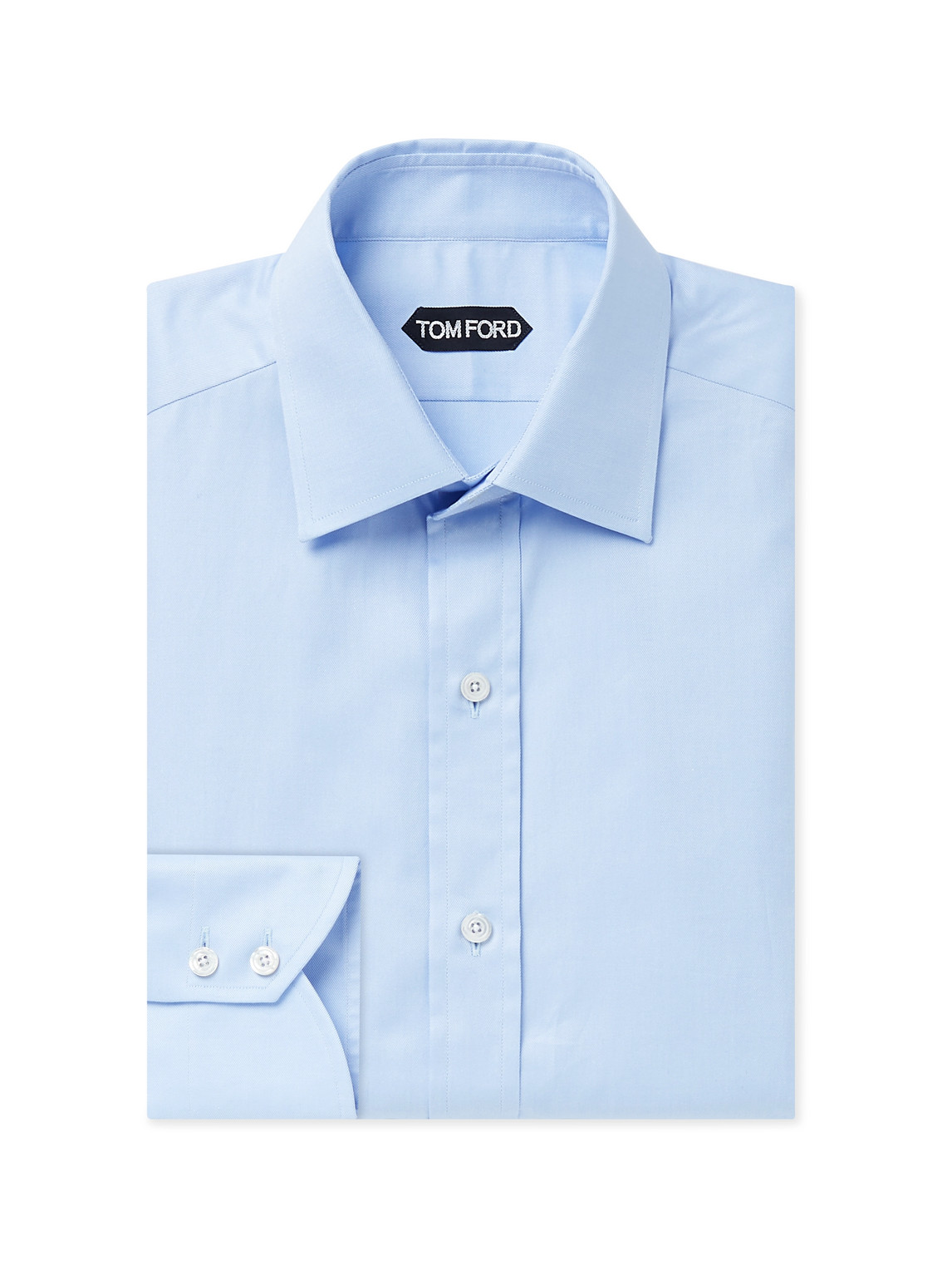 TOM FORD - Slim-Fit Cotton Shirt - Men - Blue - EU 42 for Men