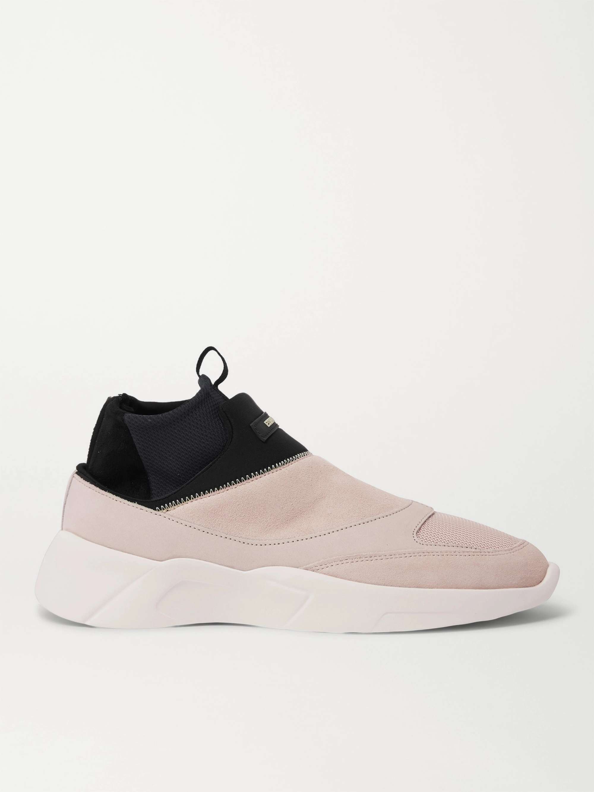 FEAR OF GOD ESSENTIALS Suede, Mesh and Neoprene Sneakers | MR PORTER