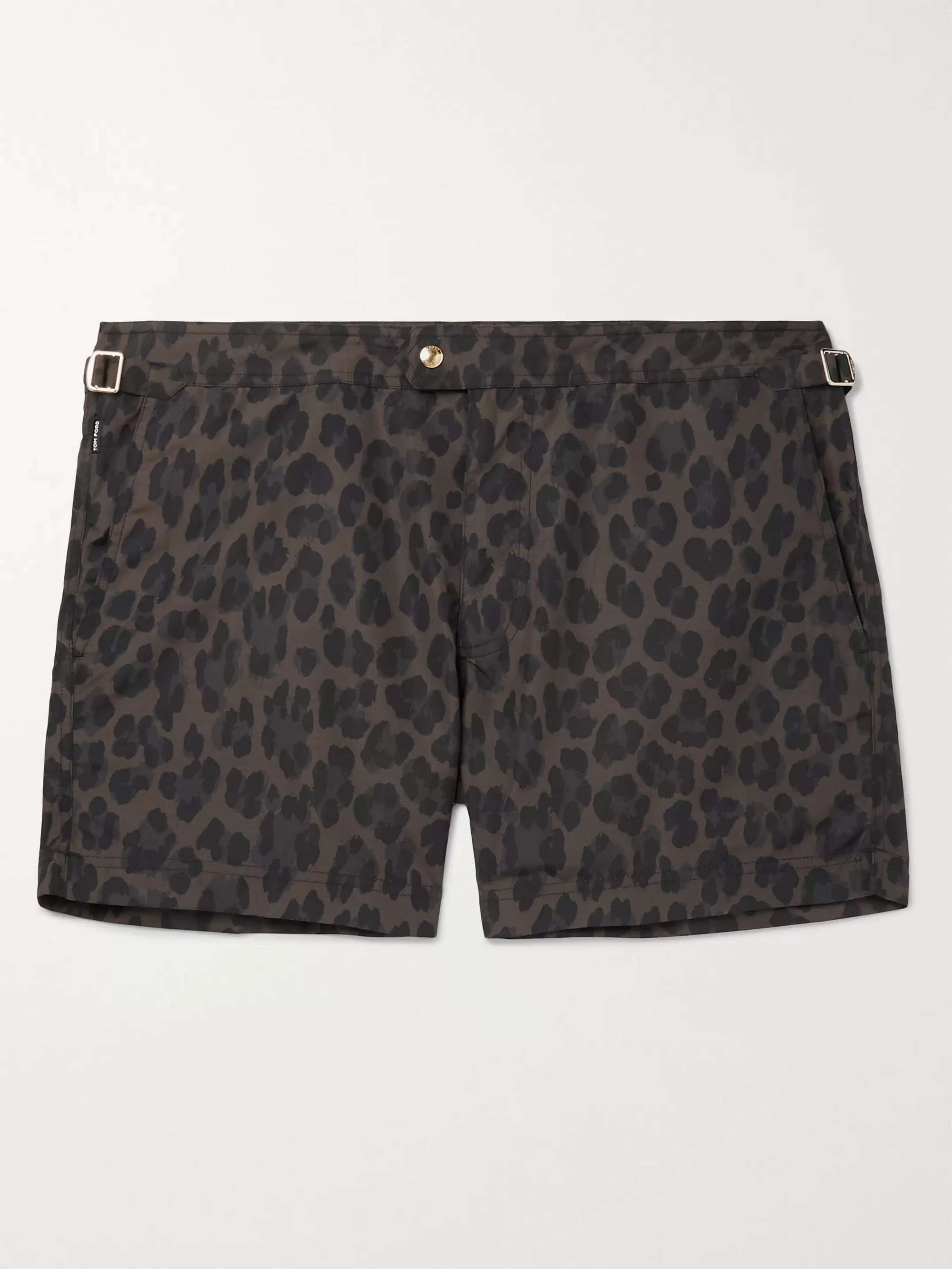 TOM FORD Slim-Fit Short-Length Leopard-Print Swim Shorts for Men | MR PORTER