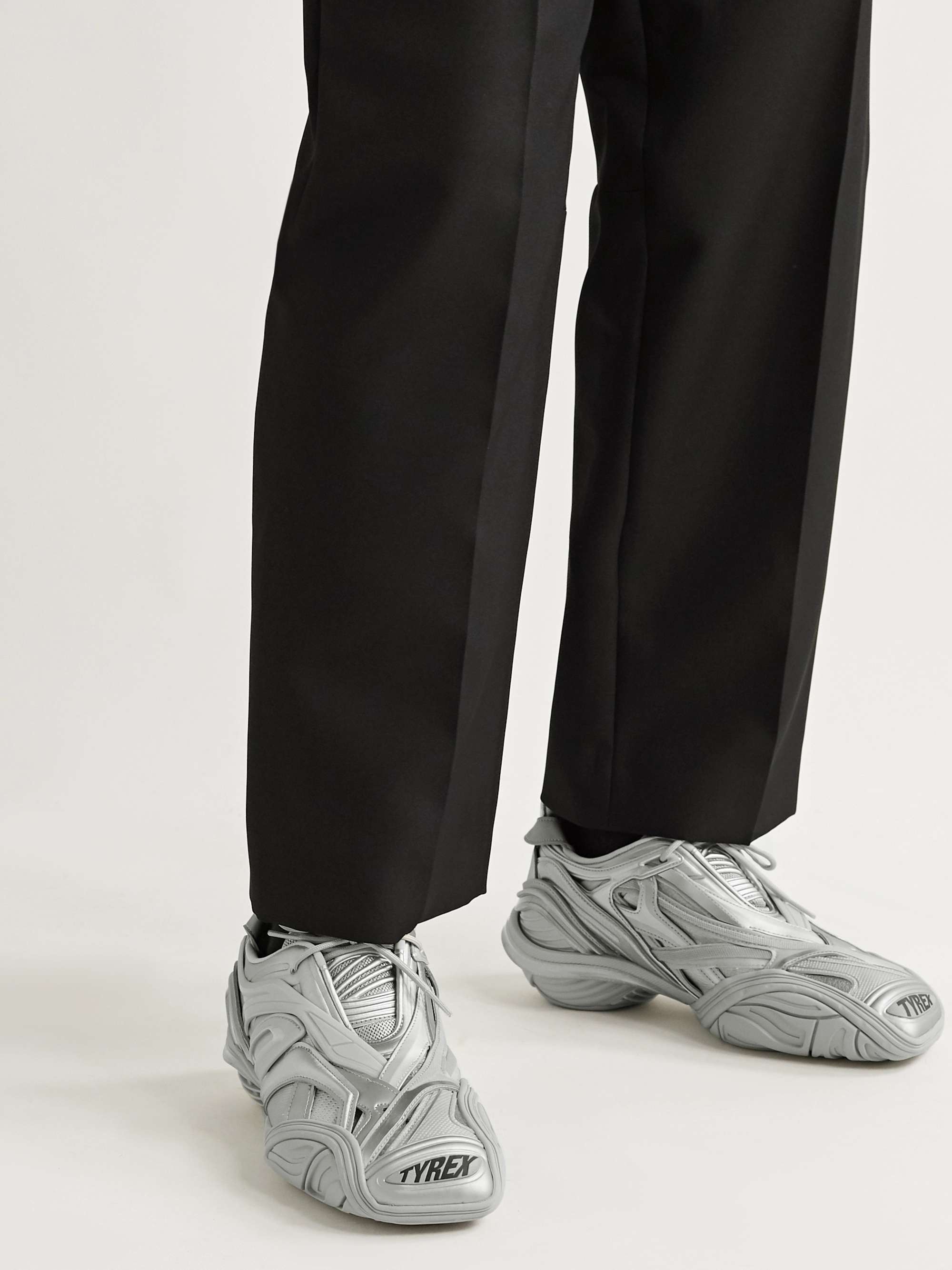 BALENCIAGA Tyrex Nylon, Mesh, Faux Leather and Rubber Sneakers for Men | MR  PORTER
