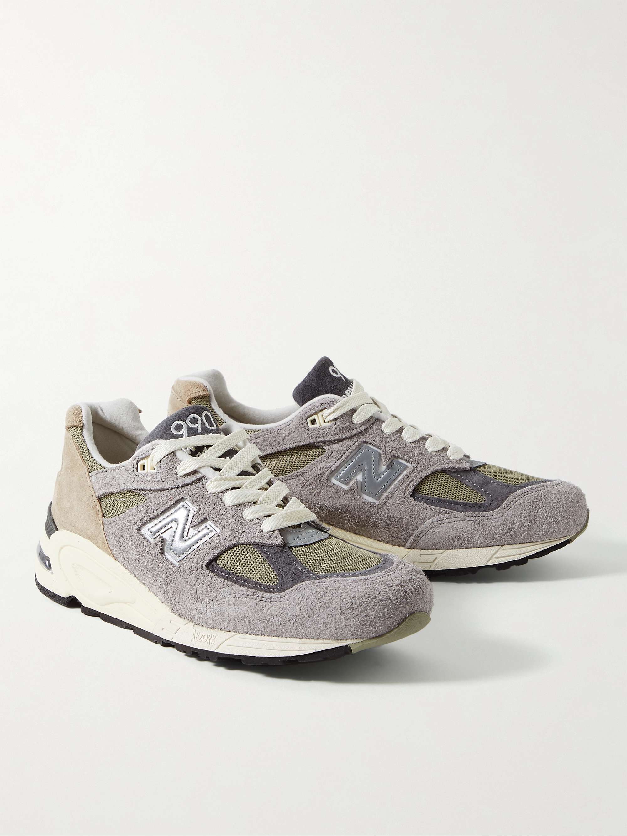 NEW BALANCE 990v2 Suede and Mesh Sneakers for Men | MR PORTER