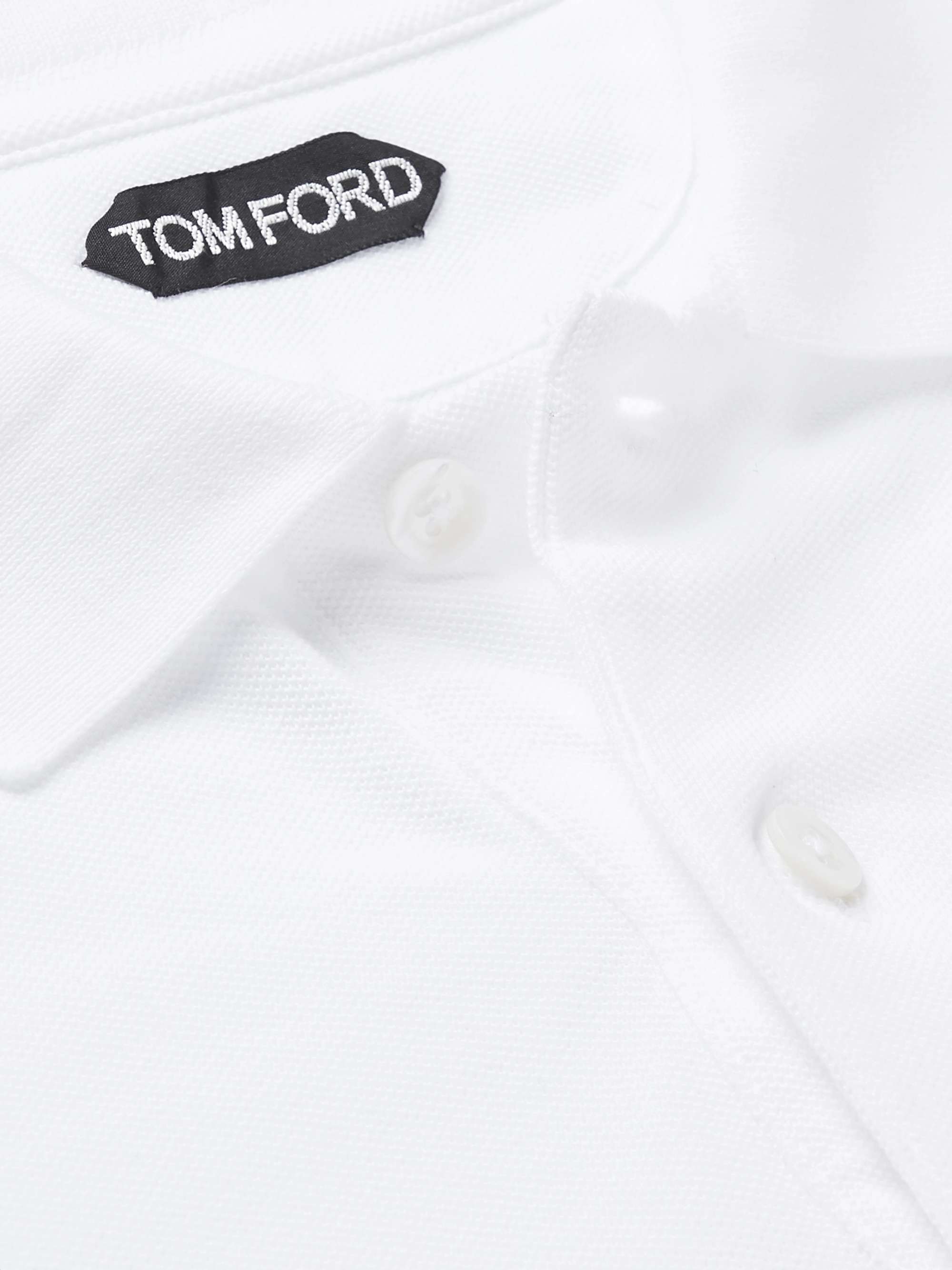 TOM FORD Slim-Fit Cotton-Piqué Polo Shirt | MR PORTER
