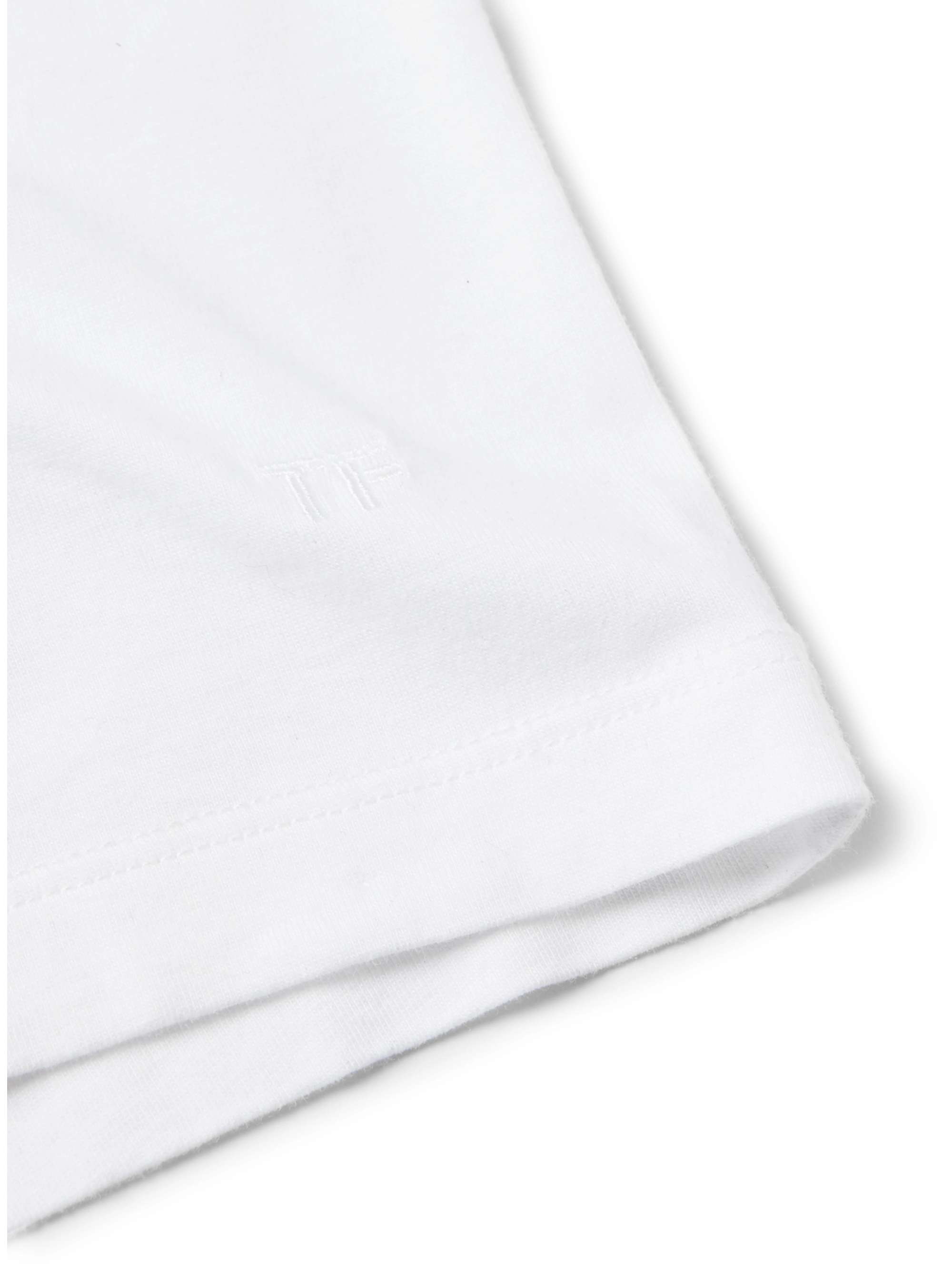 White Lyocell and Cotton-Blend T-Shirt | TOM FORD | MR PORTER