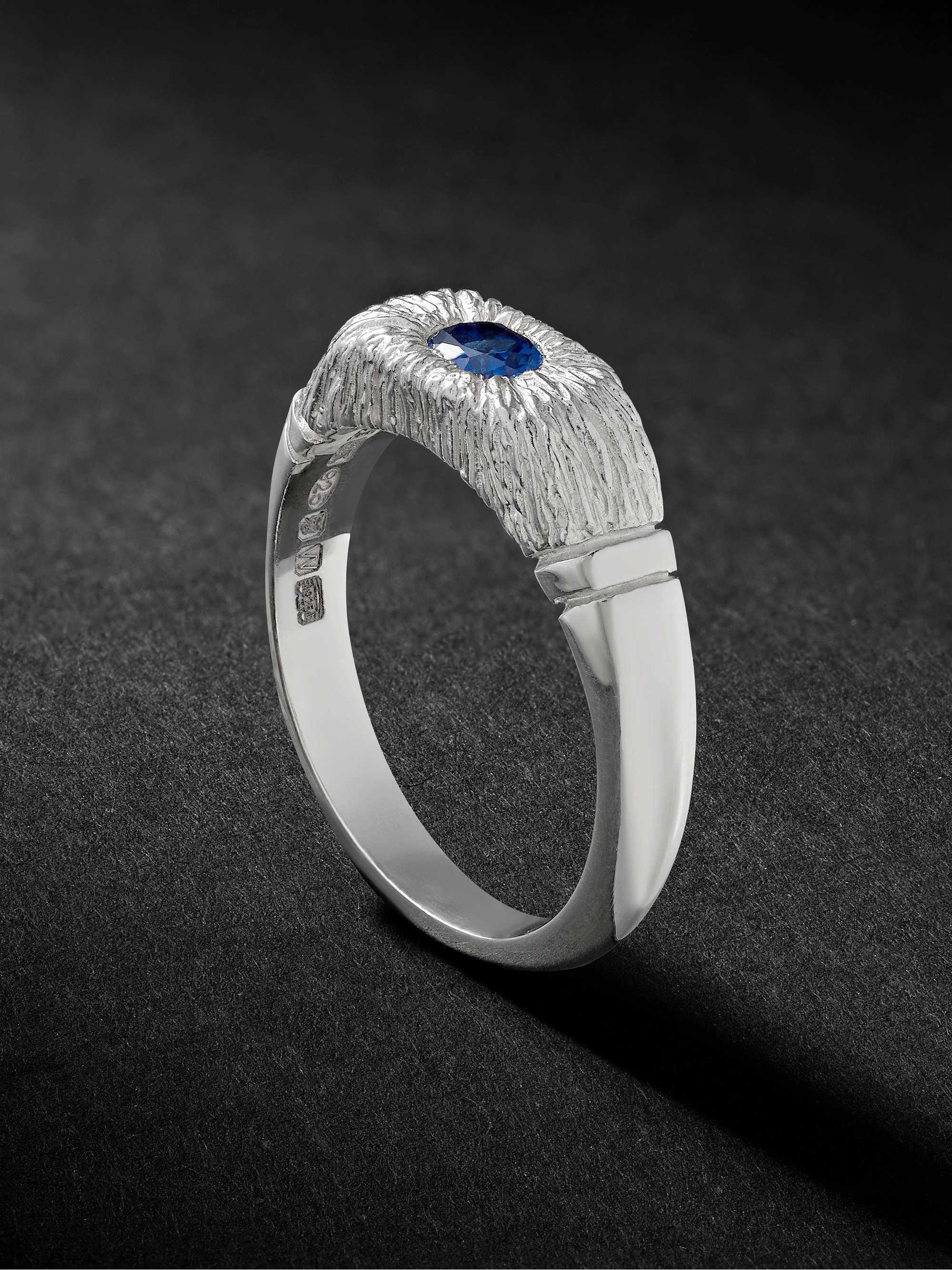 BLEUE BURNHAM Sterling Silver Sapphire Ring | MR PORTER