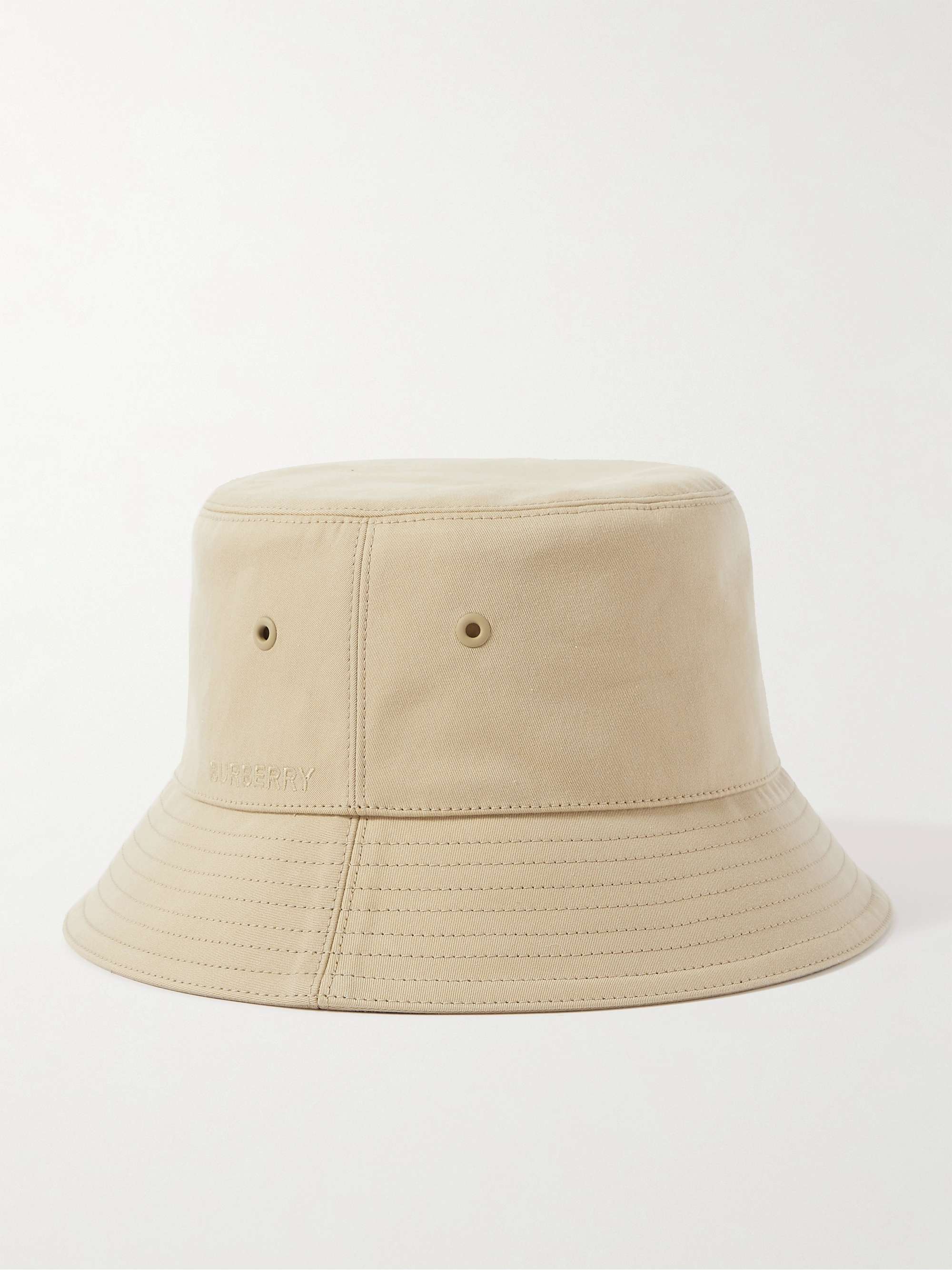 BURBERRY Reversible Logo-Embroidered Cotton-Twill Bucket Hat | MR PORTER