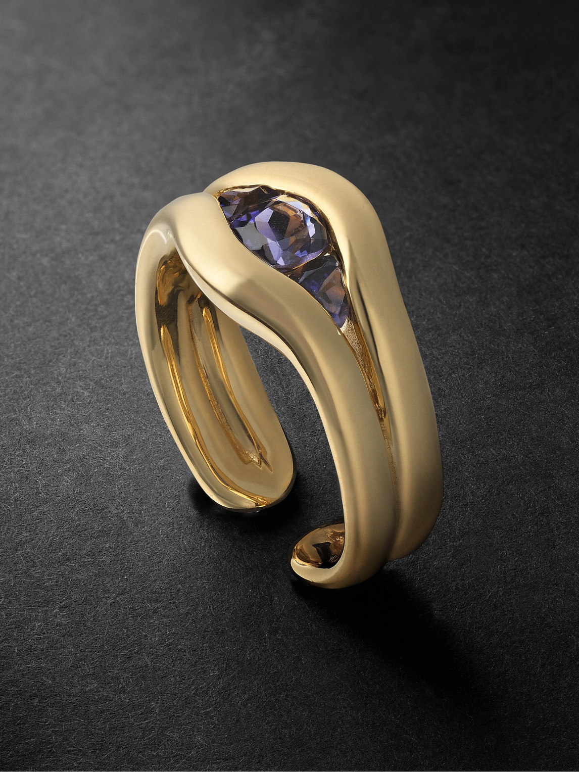 Fernando Jorge Trillion 18-karat Gold Iolite Ring