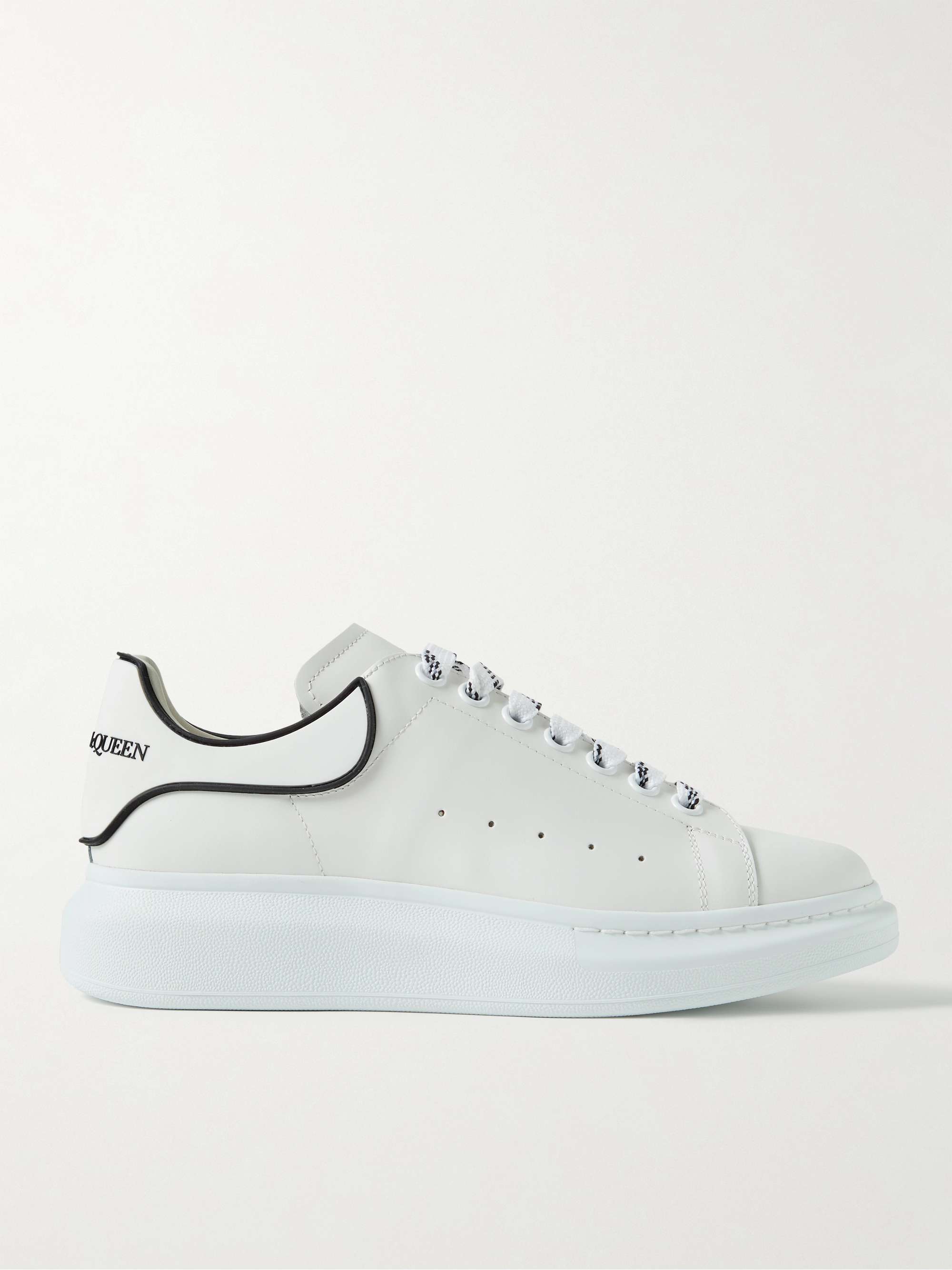 ALEXANDER MCQUEEN Exaggerated-Sole Rubber-Trimmed Leather Sneakers for Men  | MR PORTER