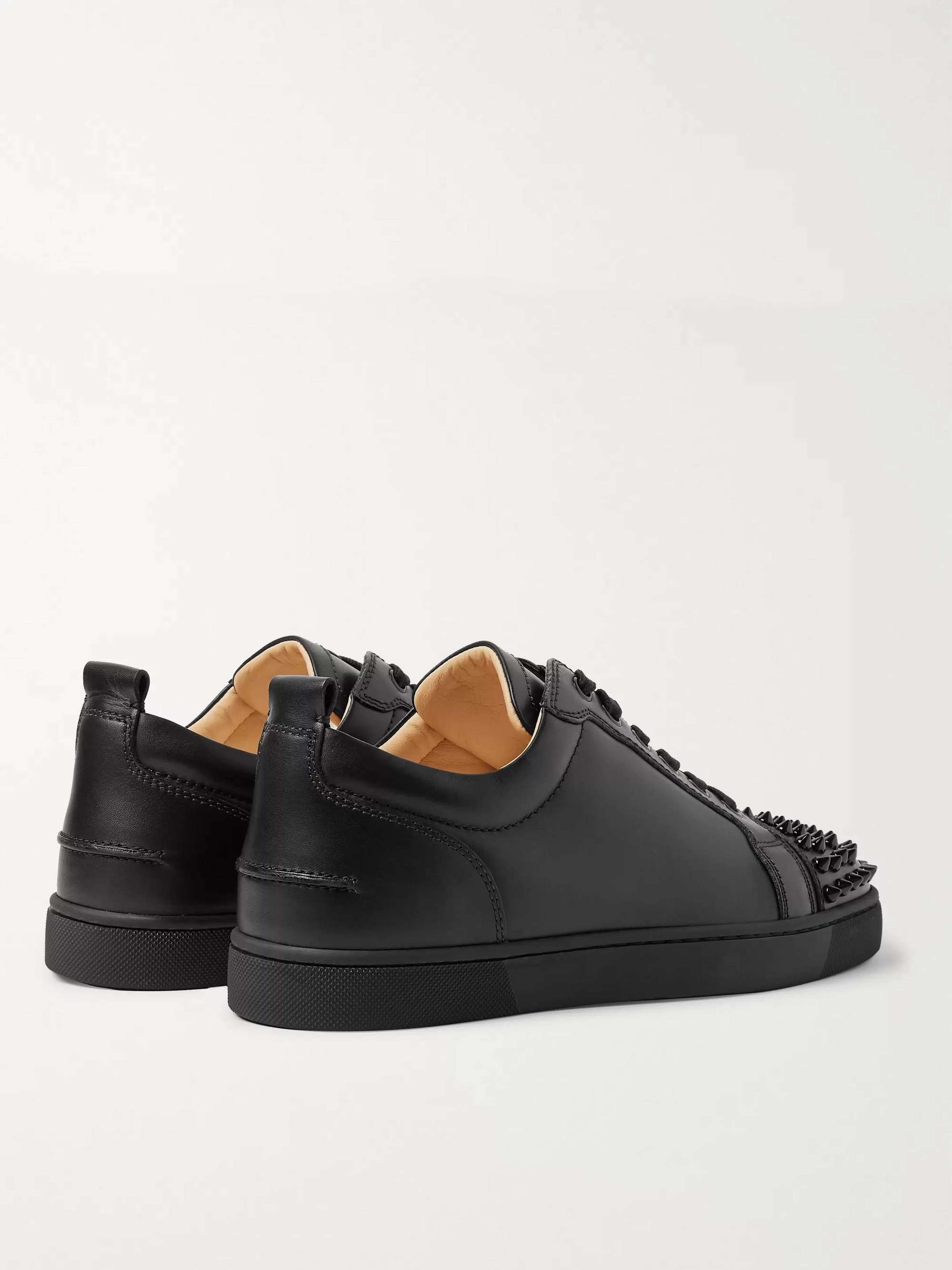 CHRISTIAN LOUBOUTIN Louis Junior Spikes Cap-Toe Leather Sneakers for Men |  MR PORTER