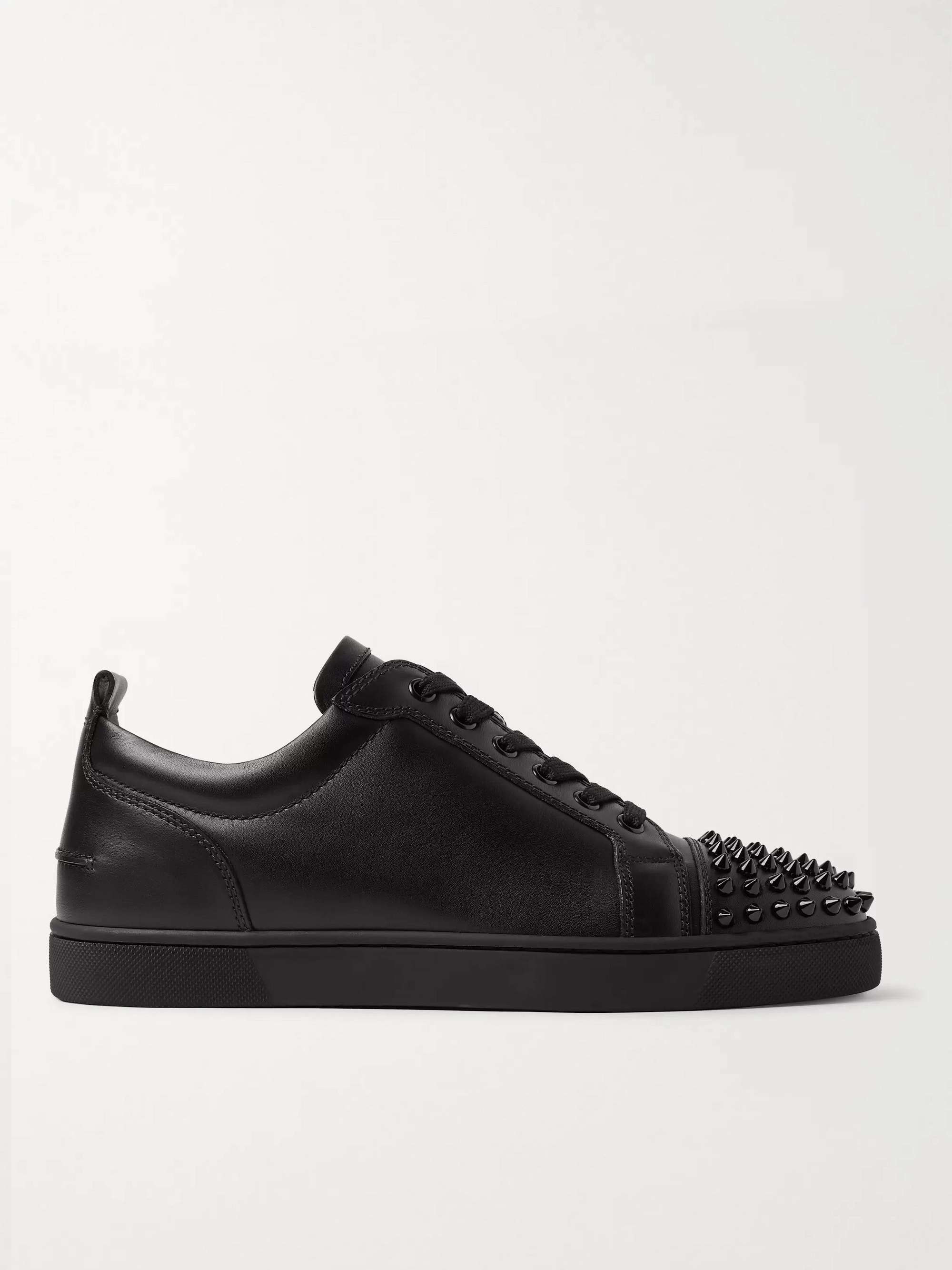 CHRISTIAN LOUBOUTIN Louis Junior Spikes Leather Sneakers for Men | PORTER