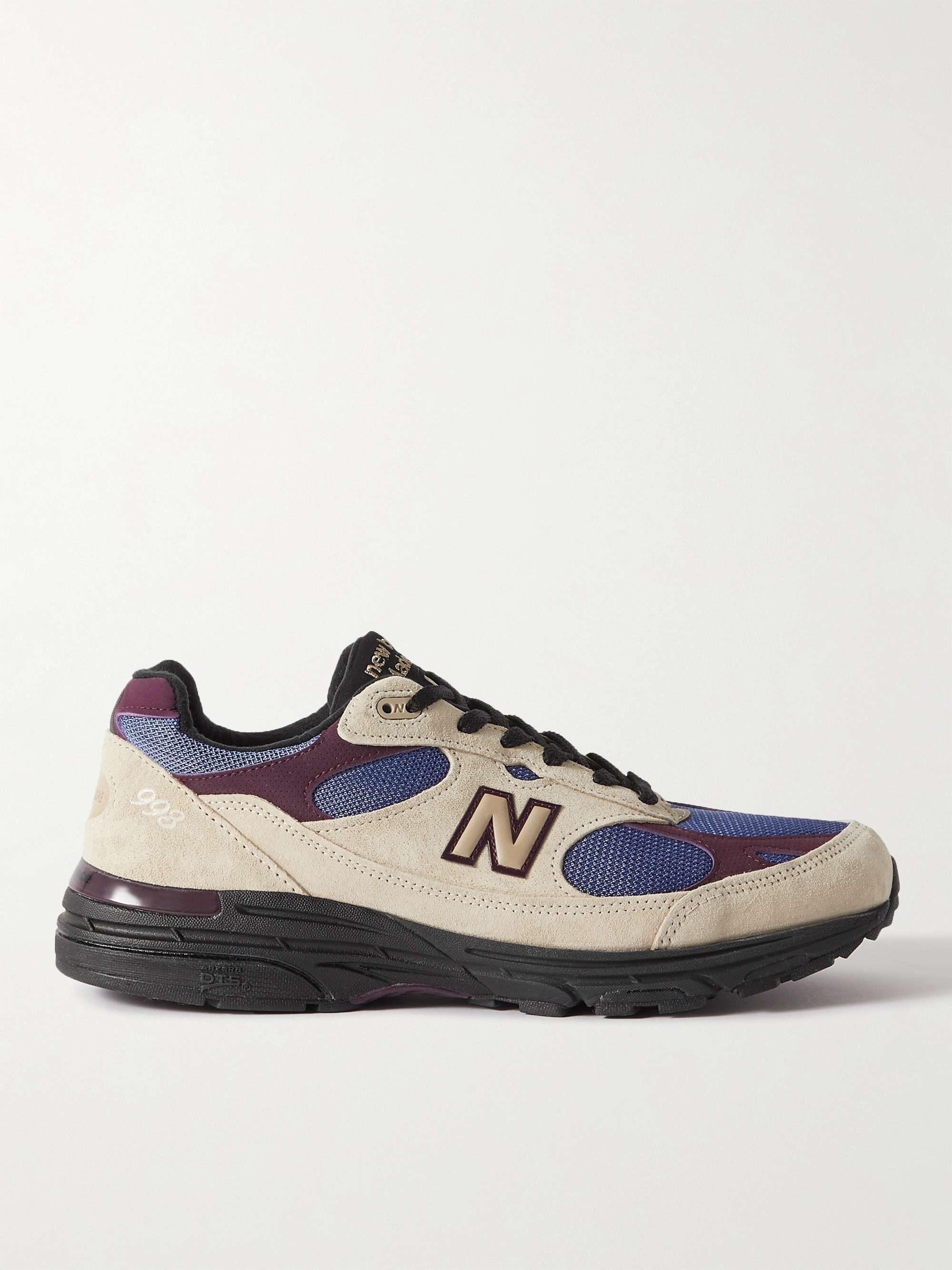 NEW BALANCE + Aimé Leon Dore 993 Suede and Mesh Sneakers | MR PORTER