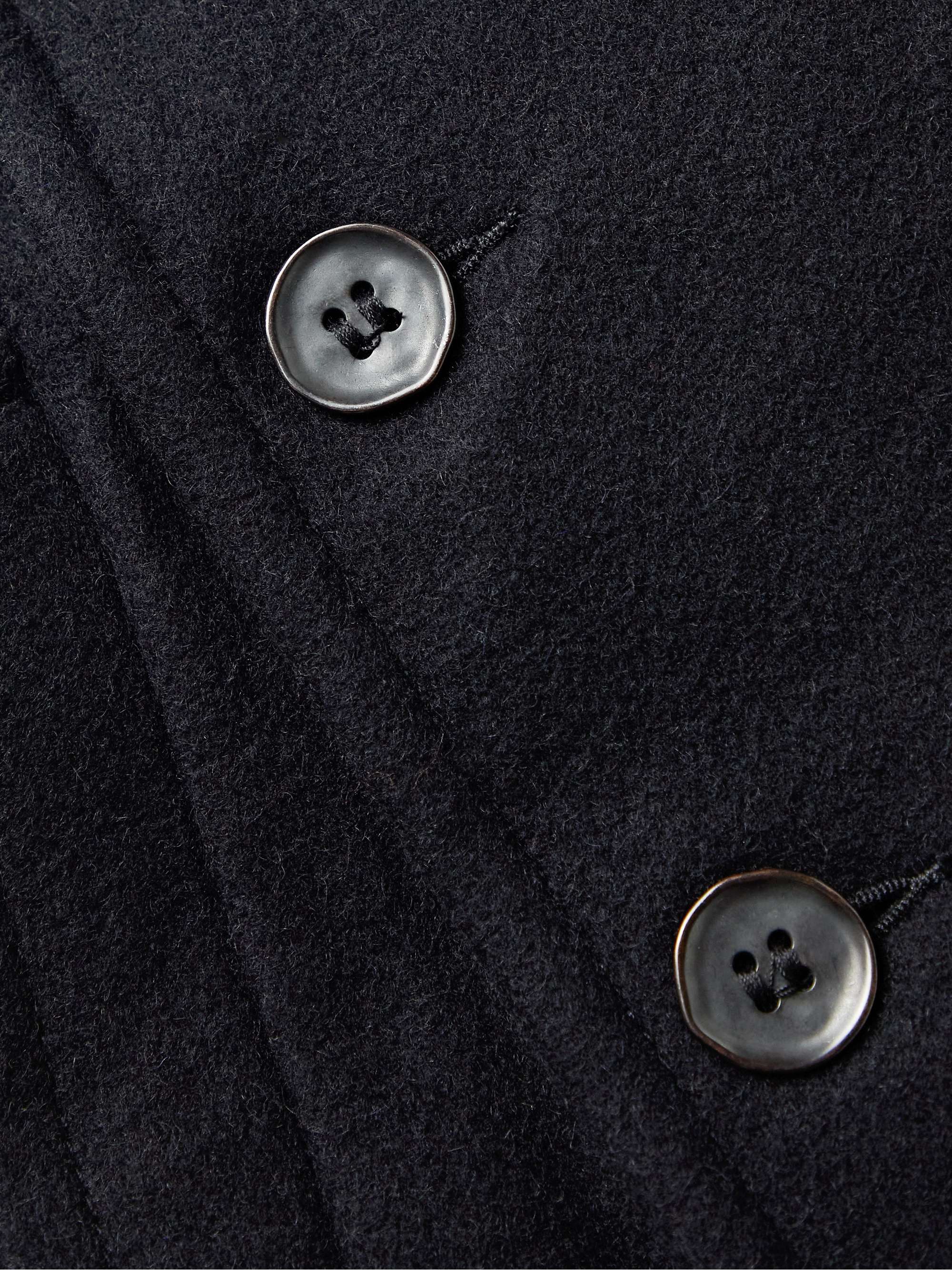 SCHOTT Slim-Fit Double-Breasted Wool-Blend Coat for Men | MR PORTER
